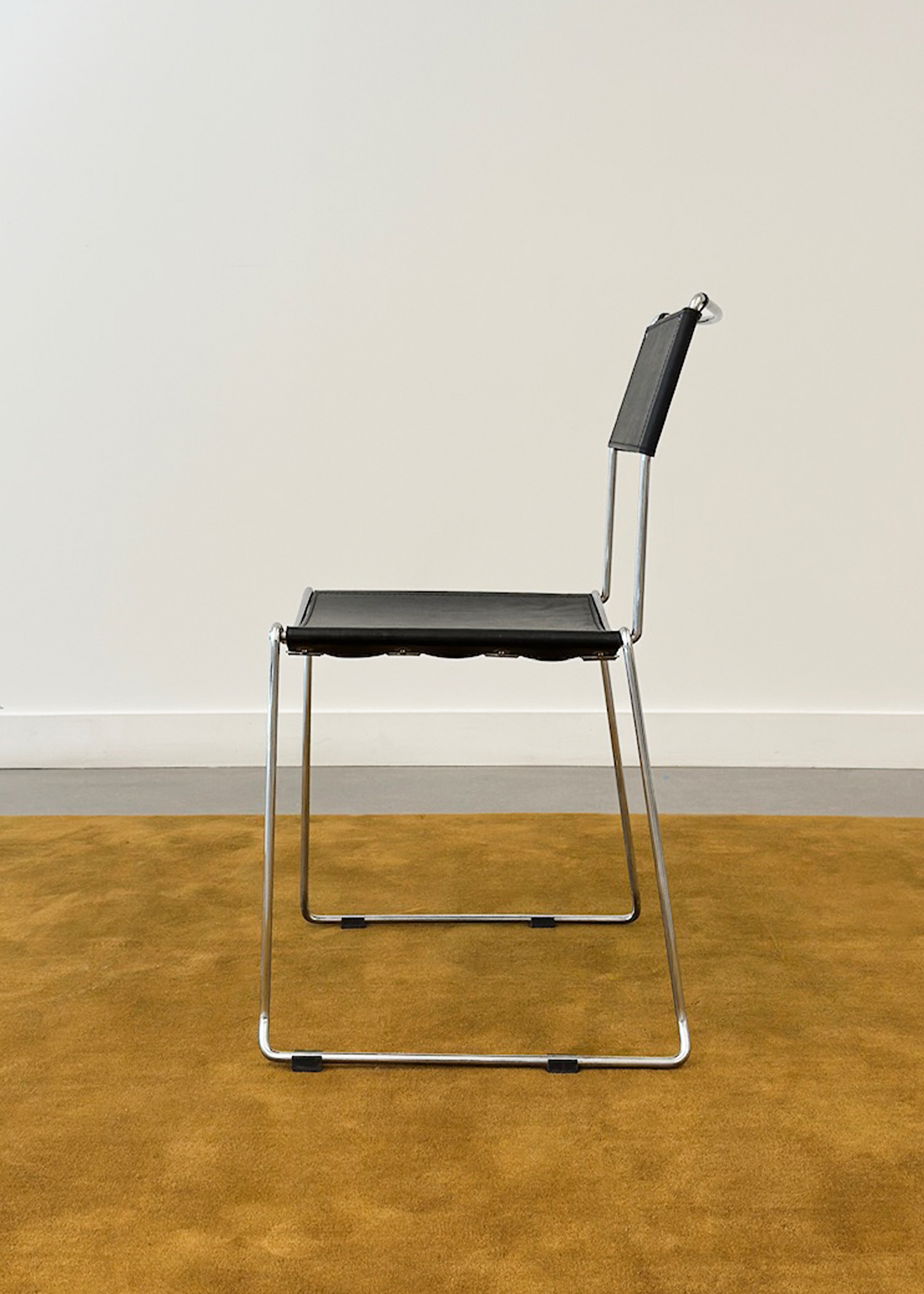 Chrome and Leather chair by Giandomenico Belotti for Alias