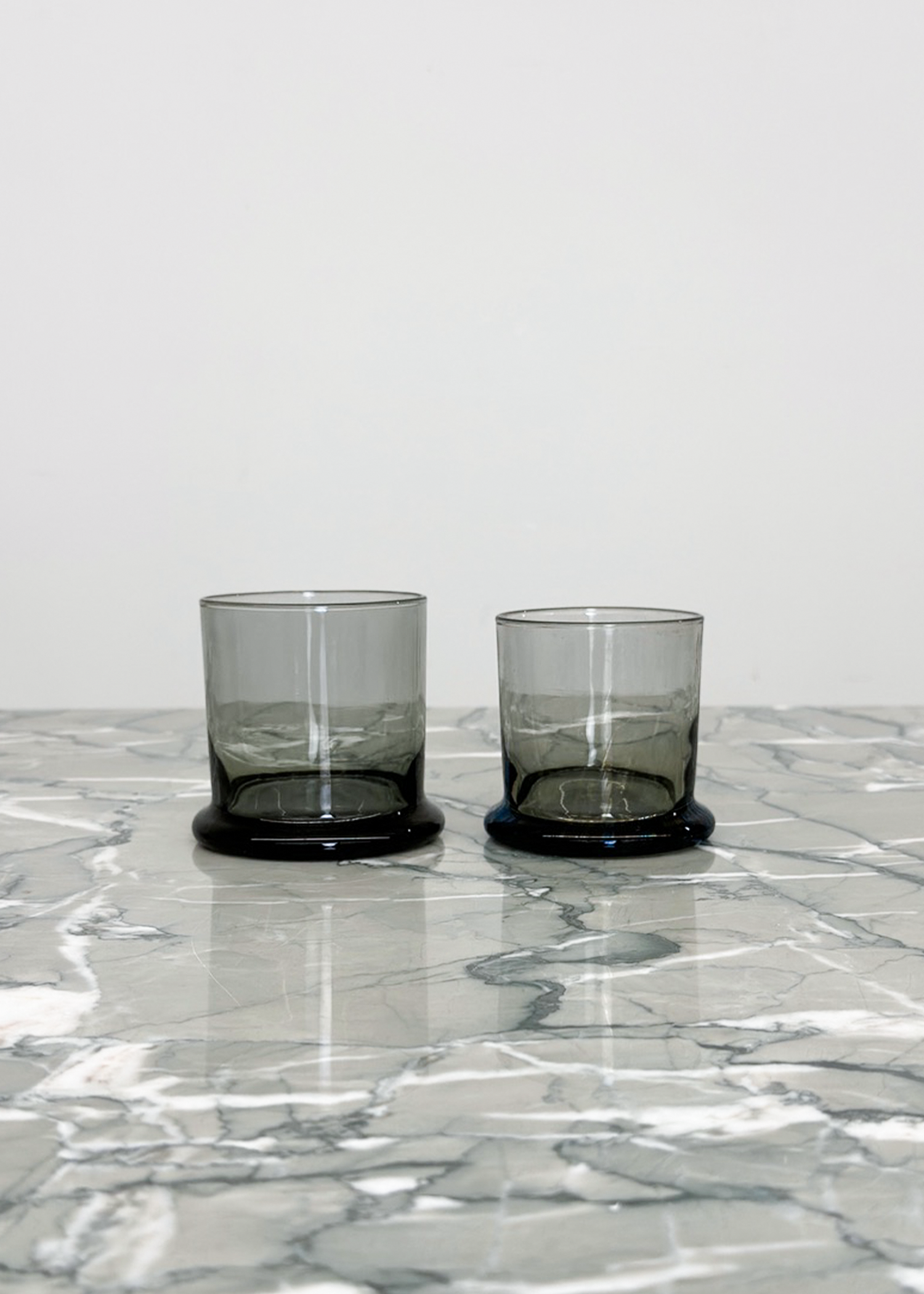 (6) Smoked Glass Drinking Glasses (Large)