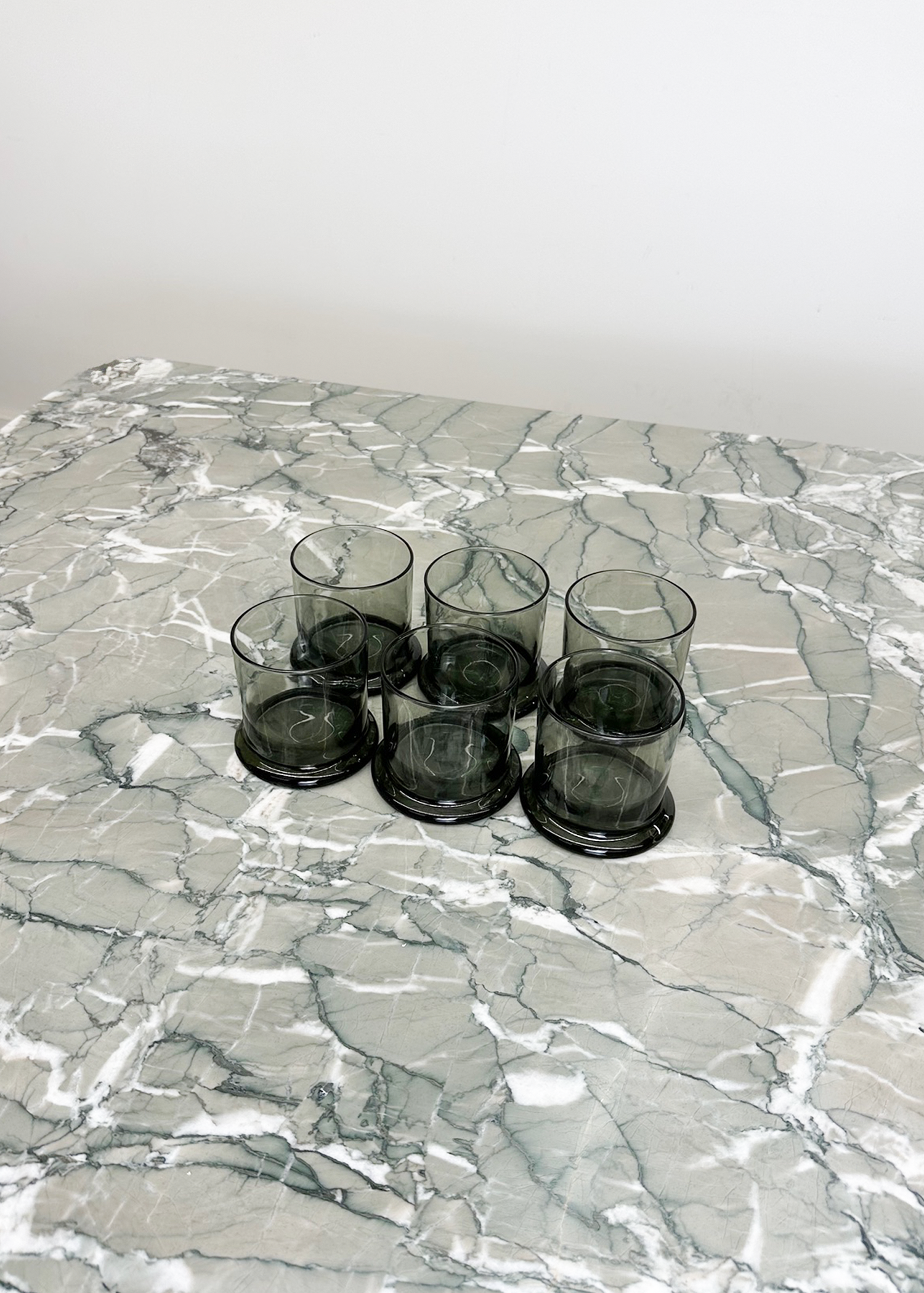 (6) Smoked Glass Drinking Glasses (Small)