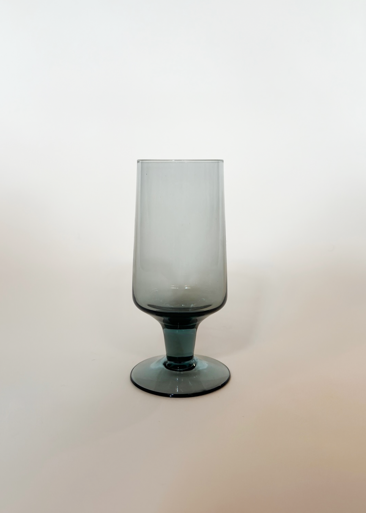 (10) Small Stemmed Smoked Glasses