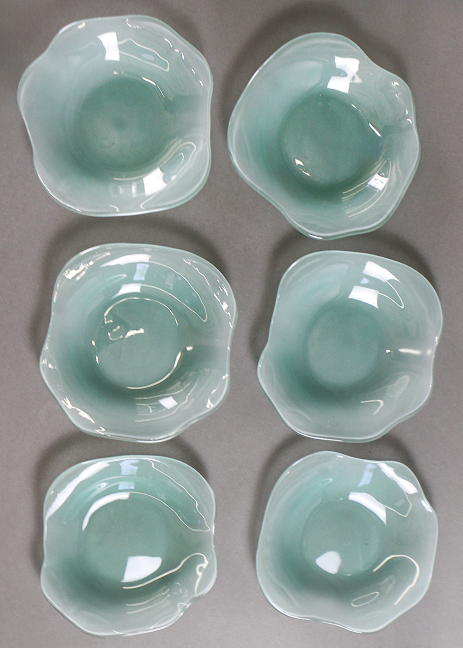 (6) Organic Shaped Deep Plate Set