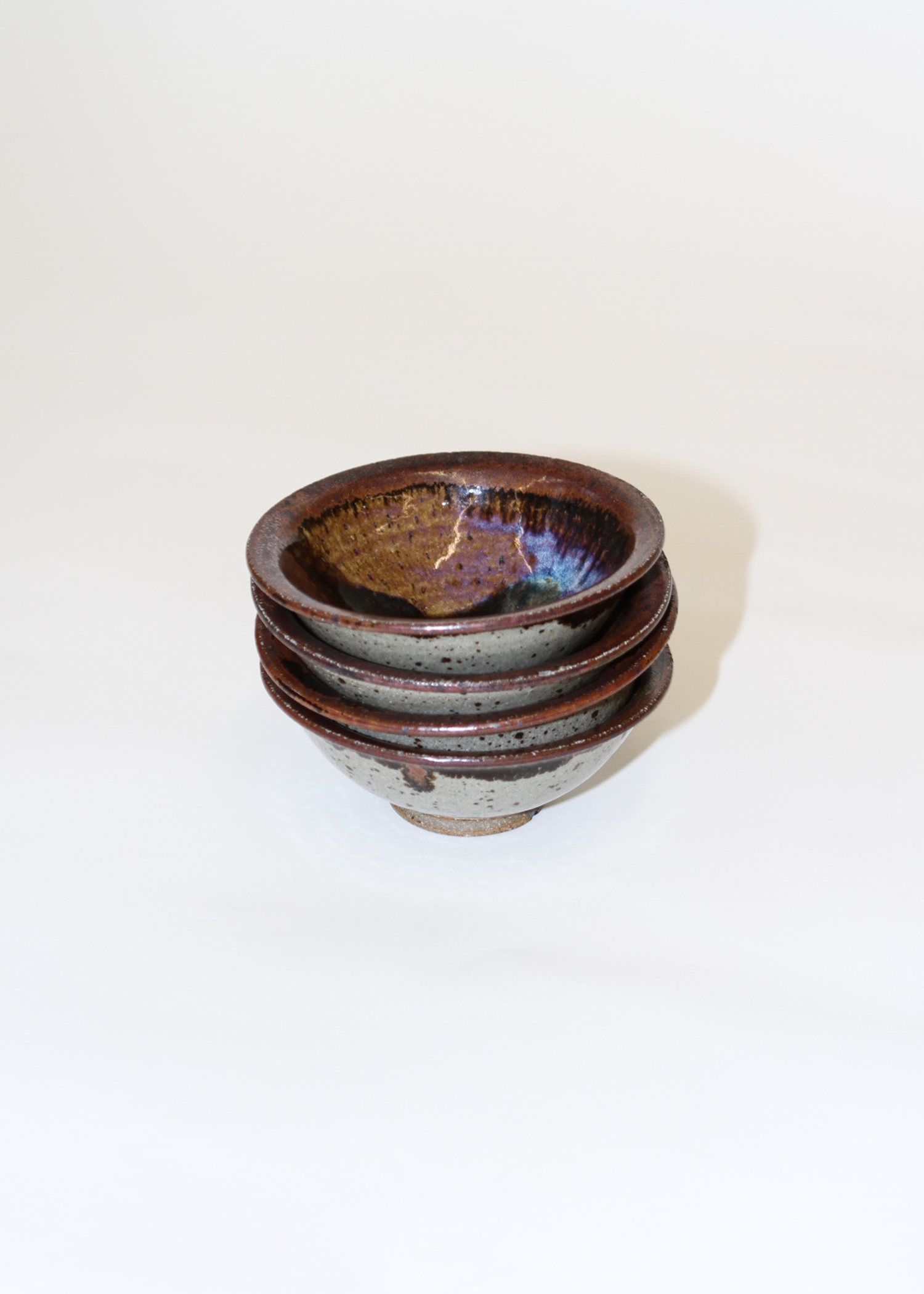 (4) Ceramic glazed bowl set
