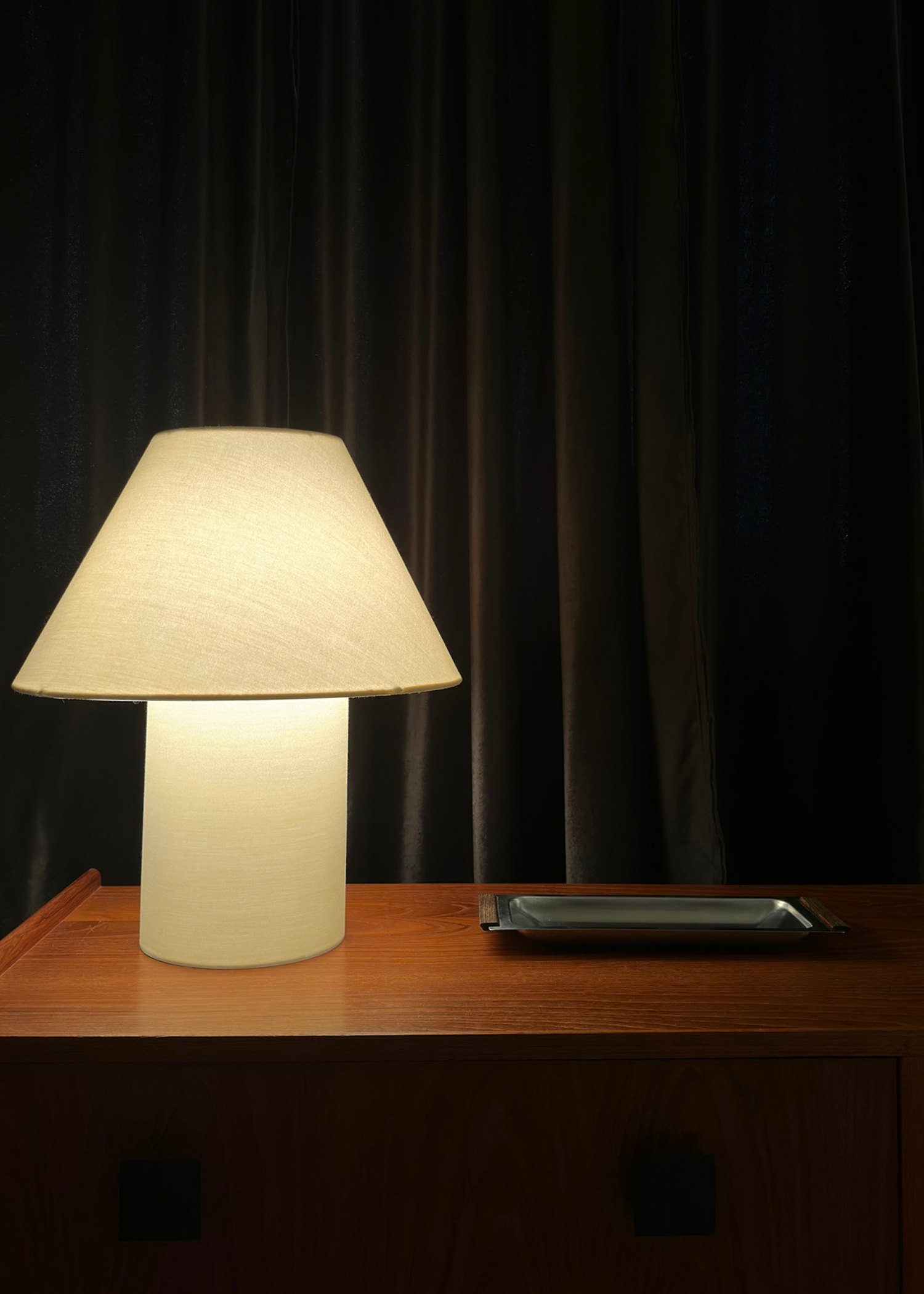 Stainless Steel Tray with Teak Handles