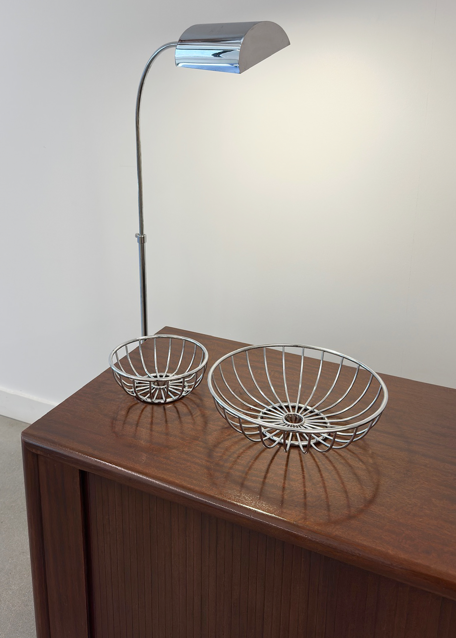 (2) Vintage Chrome Bowl Set