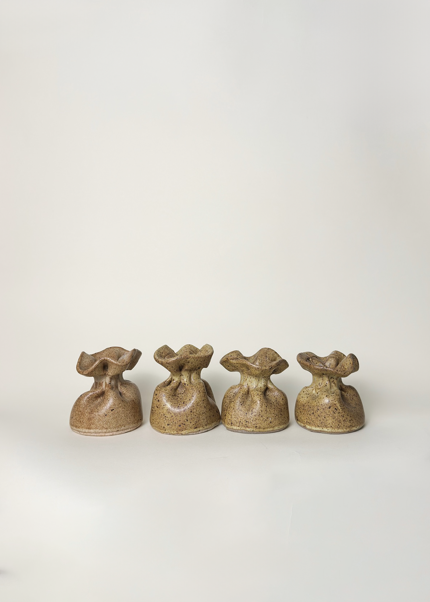 (4) Ceramic Taper Candle holders