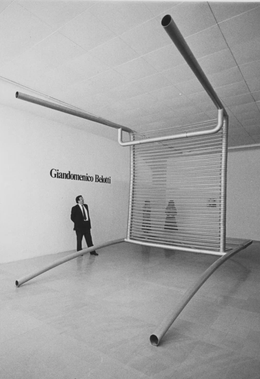 Chrome and Leather chair by Giandomenico Belotti for Alias