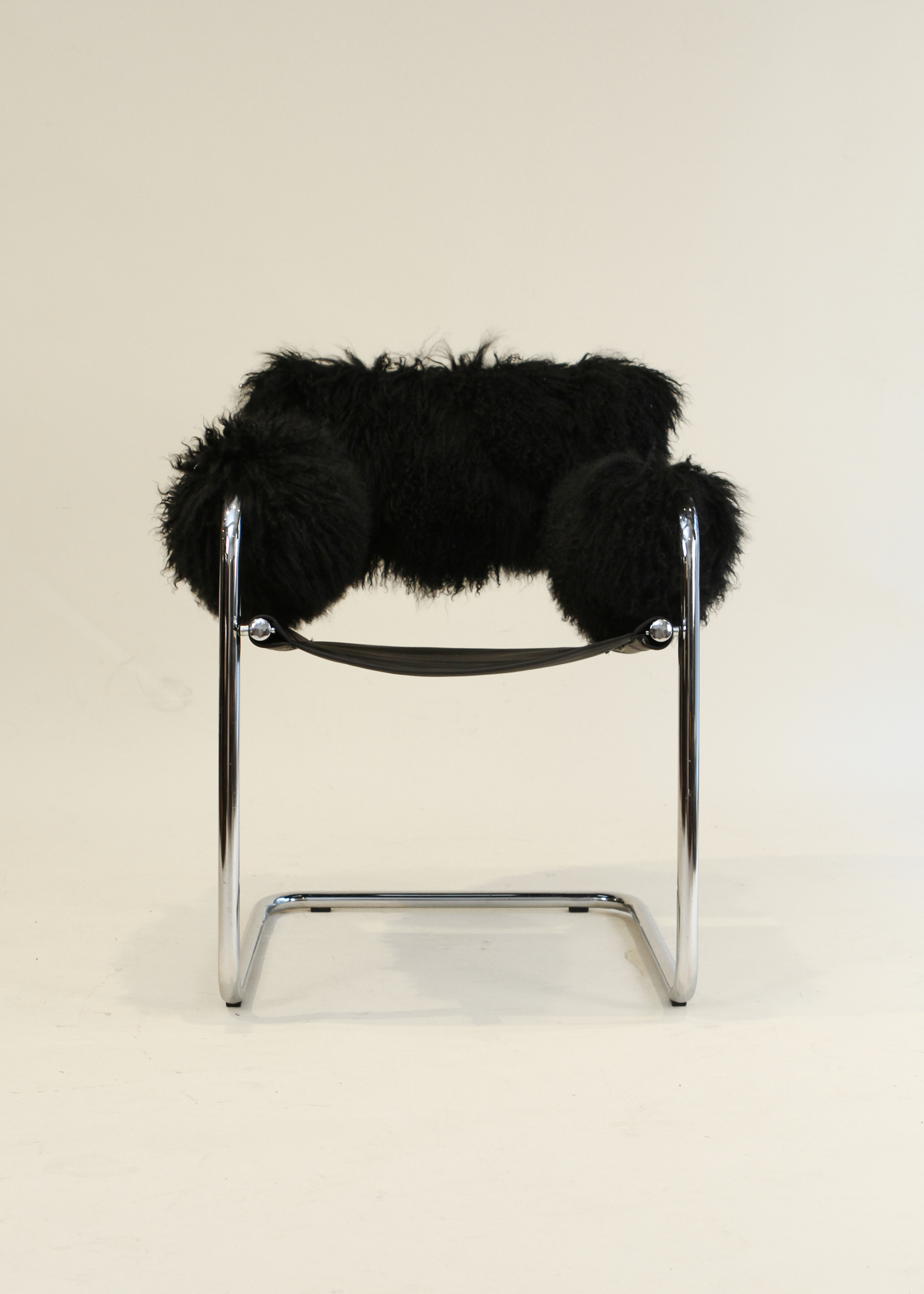 Mongolian sheepskin Cantilever Chair