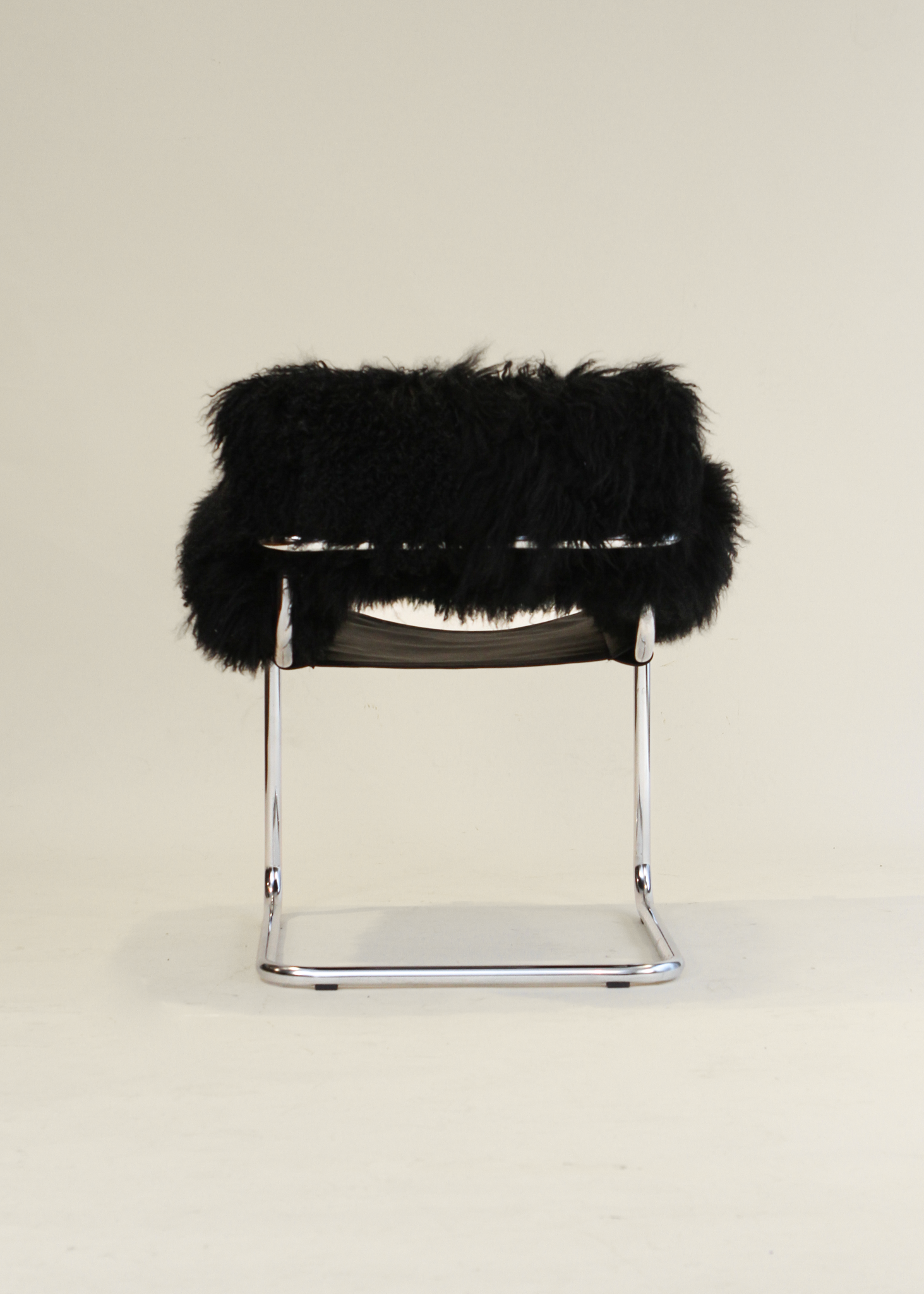 Mongolian sheepskin Cantilever Chair