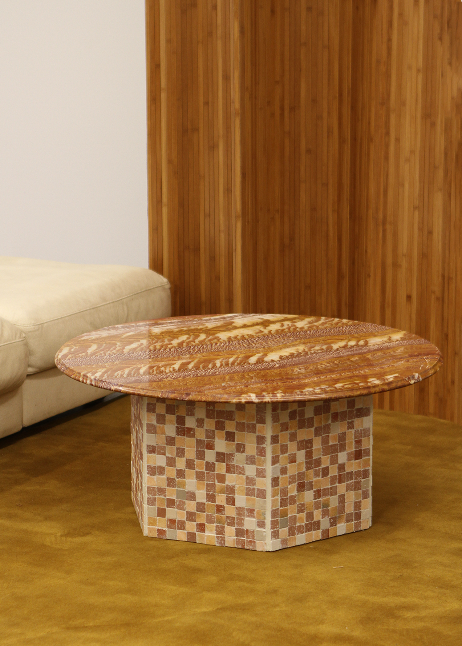 Vintage Tiled Marble Table