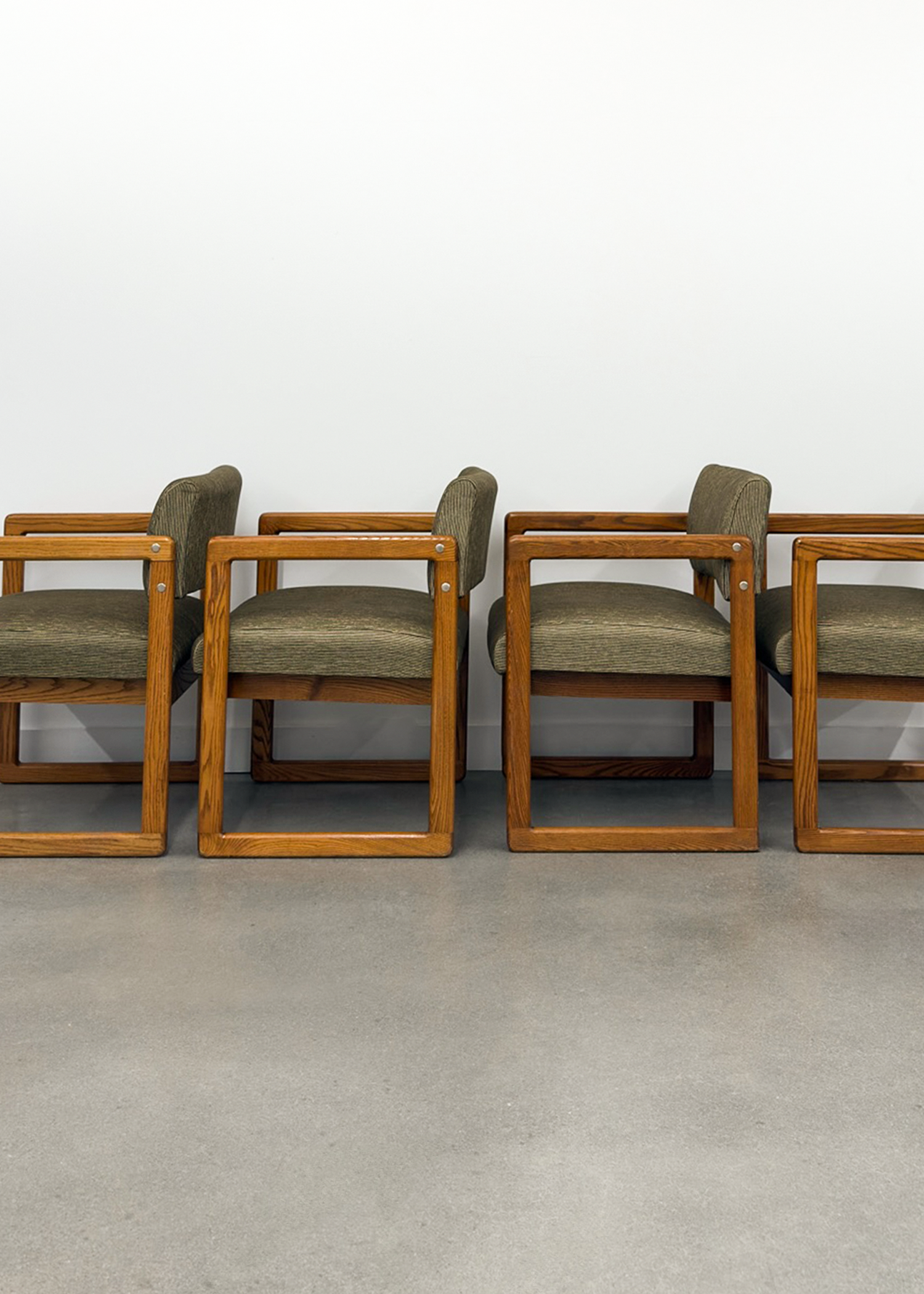 (4) Vintage Oak Dining Chairs