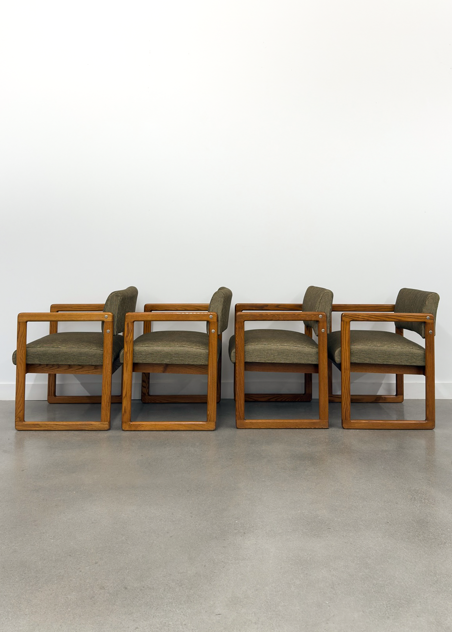 (4) Vintage Oak Dining Chairs