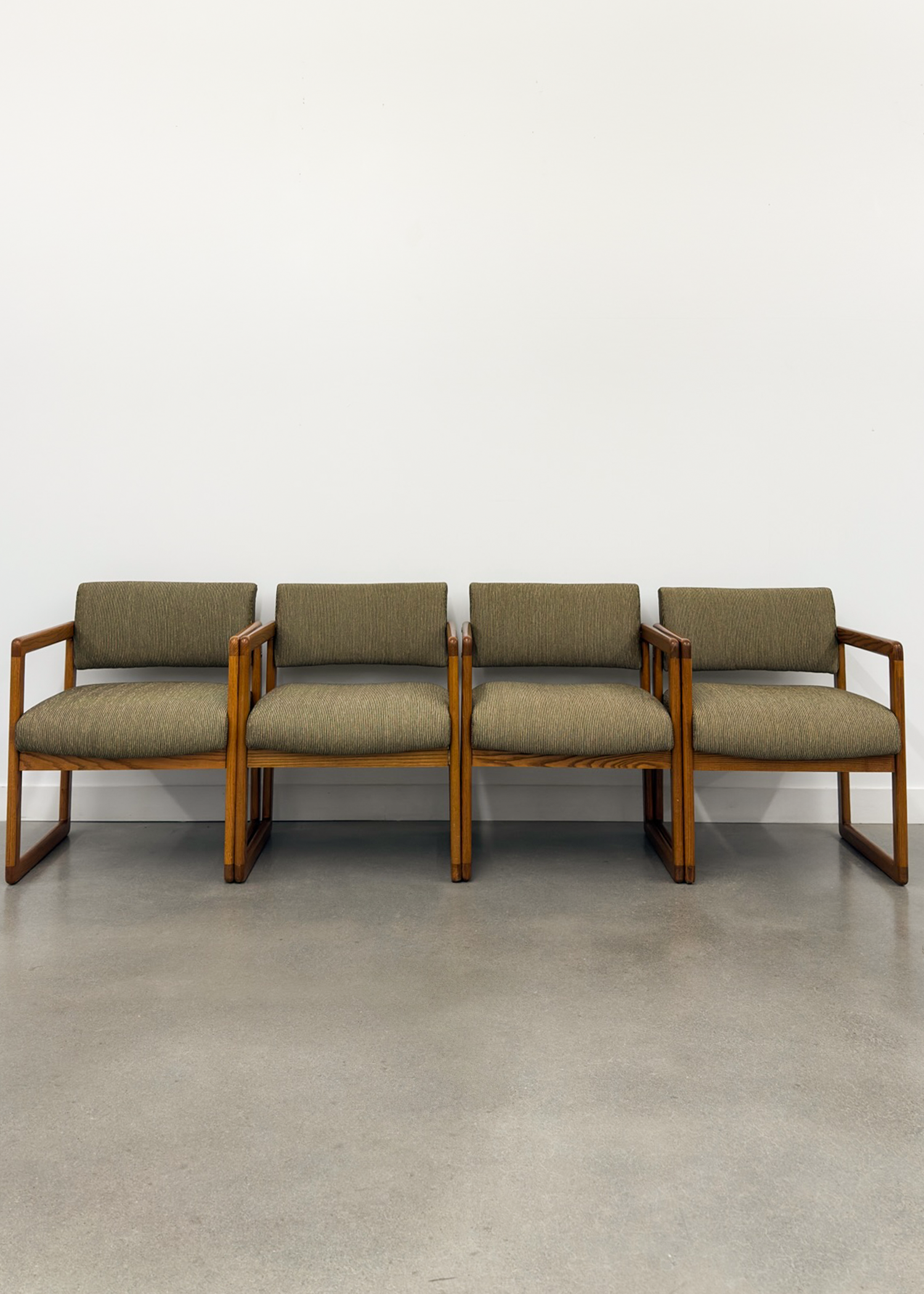 (4) Vintage Oak Dining Chairs