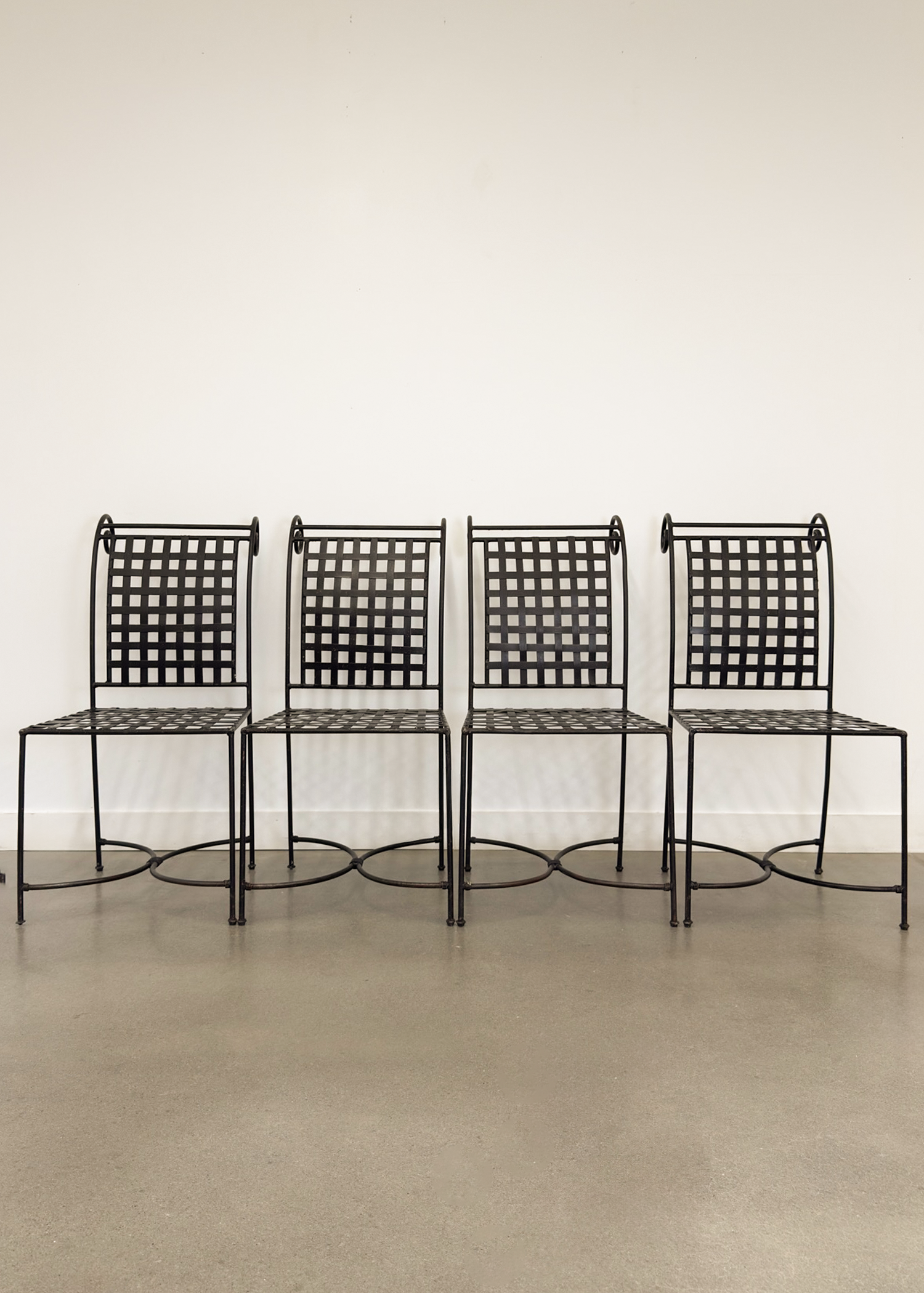 (4) Wrought Iron dining chairs