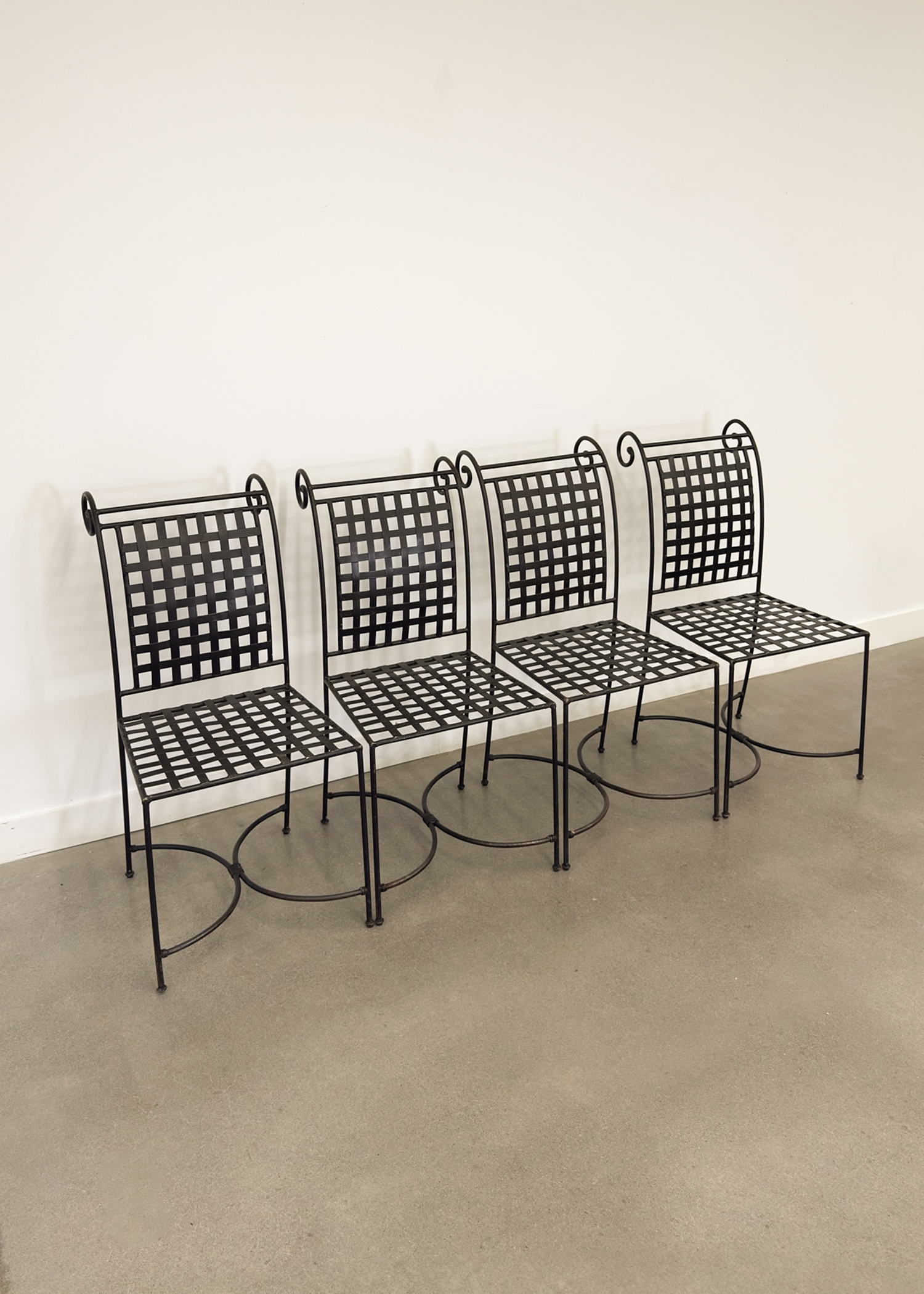 (4) Wrought Iron dining chairs