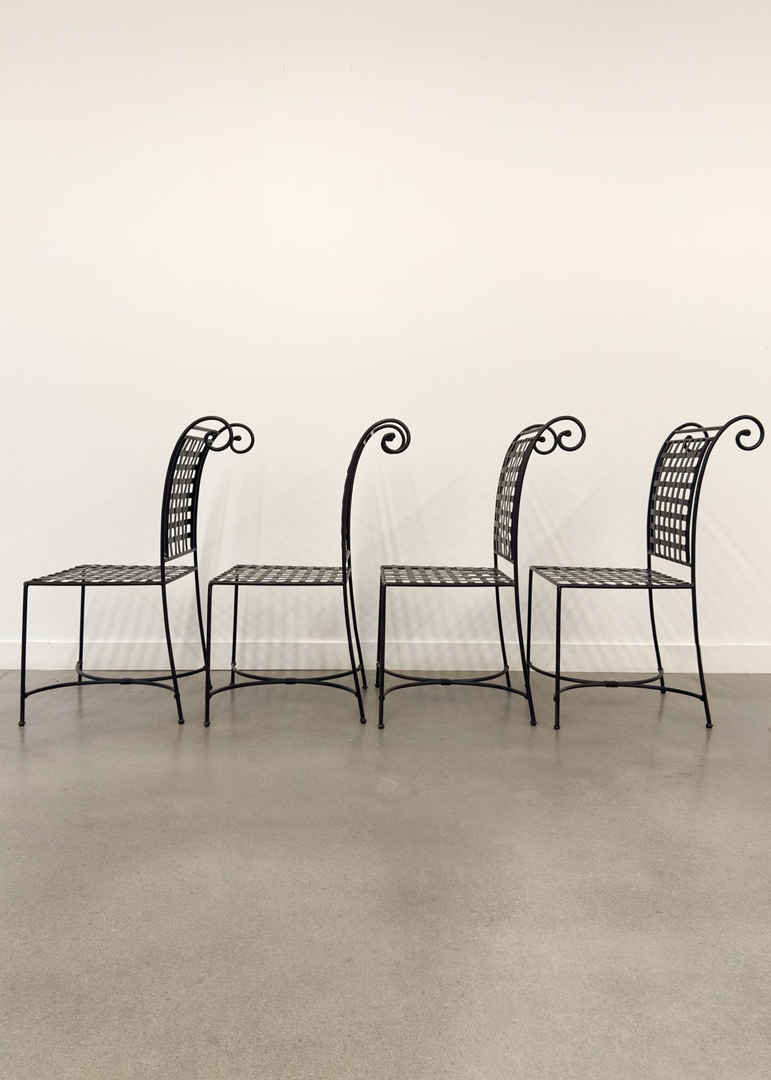 (4) Wrought Iron dining chairs