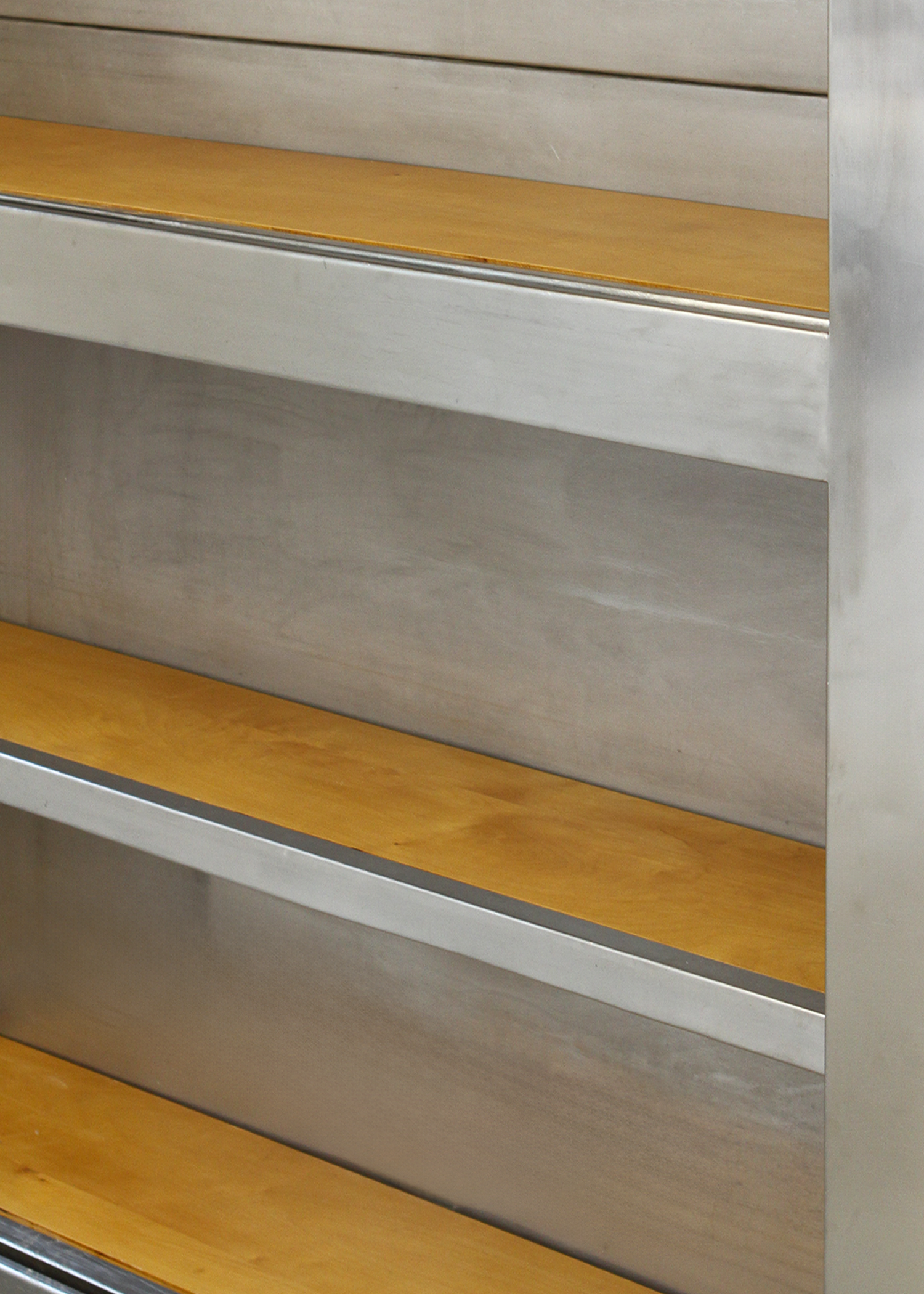 Art Deco Vintage Aluminum Shelving Unit