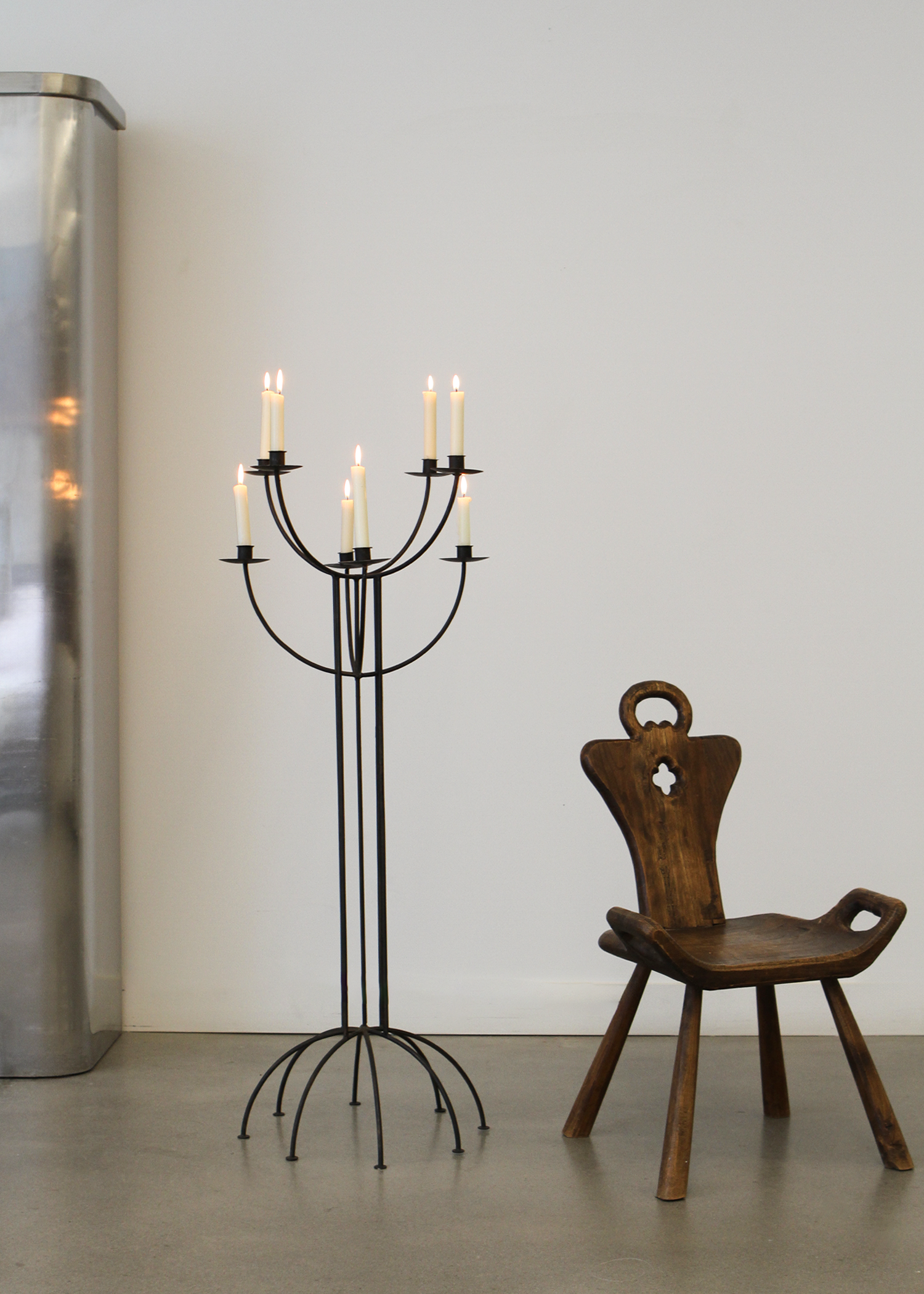 Vintage Wrought Iron Candelabra