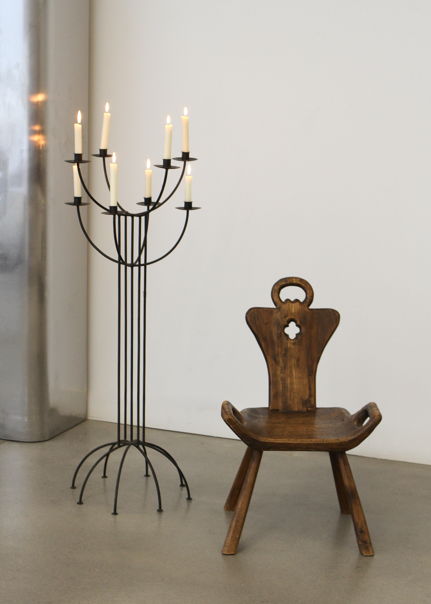 Vintage Wrought Iron Candelabra