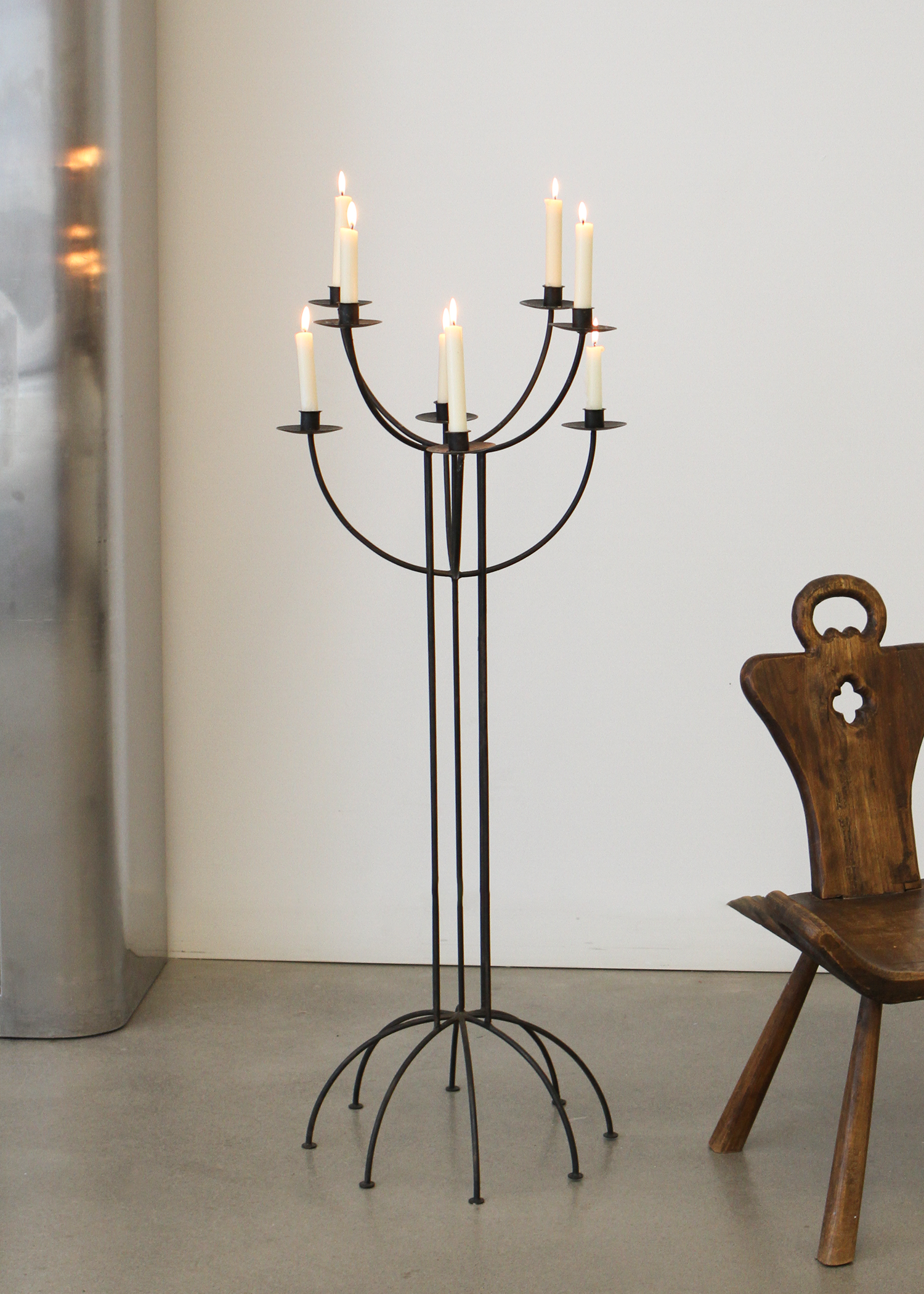 Vintage Wrought Iron Candelabra