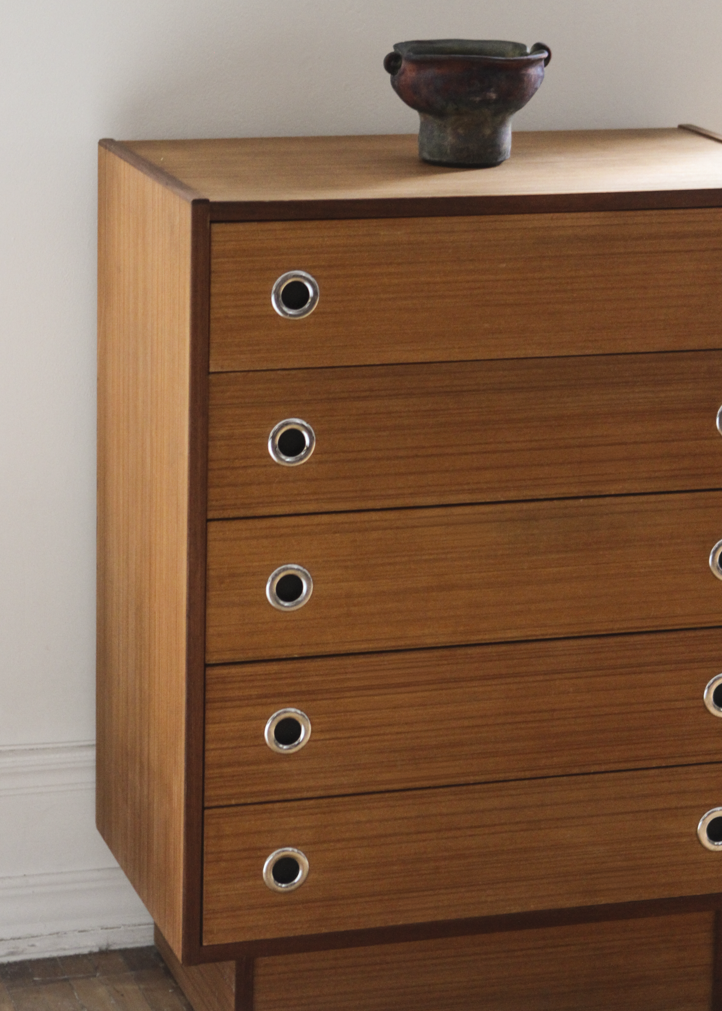 Teak Tall Boy Dresser