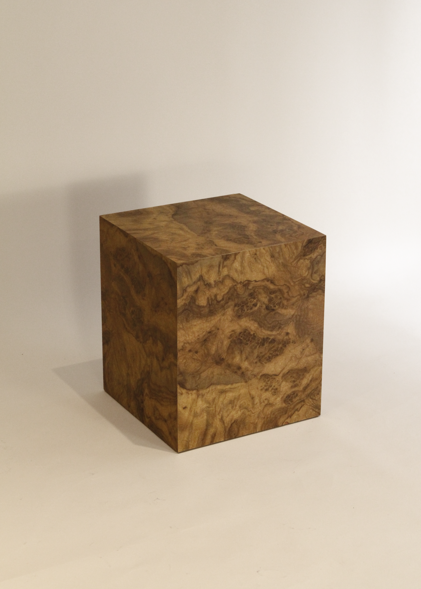 Laminate Burlwood Side Table