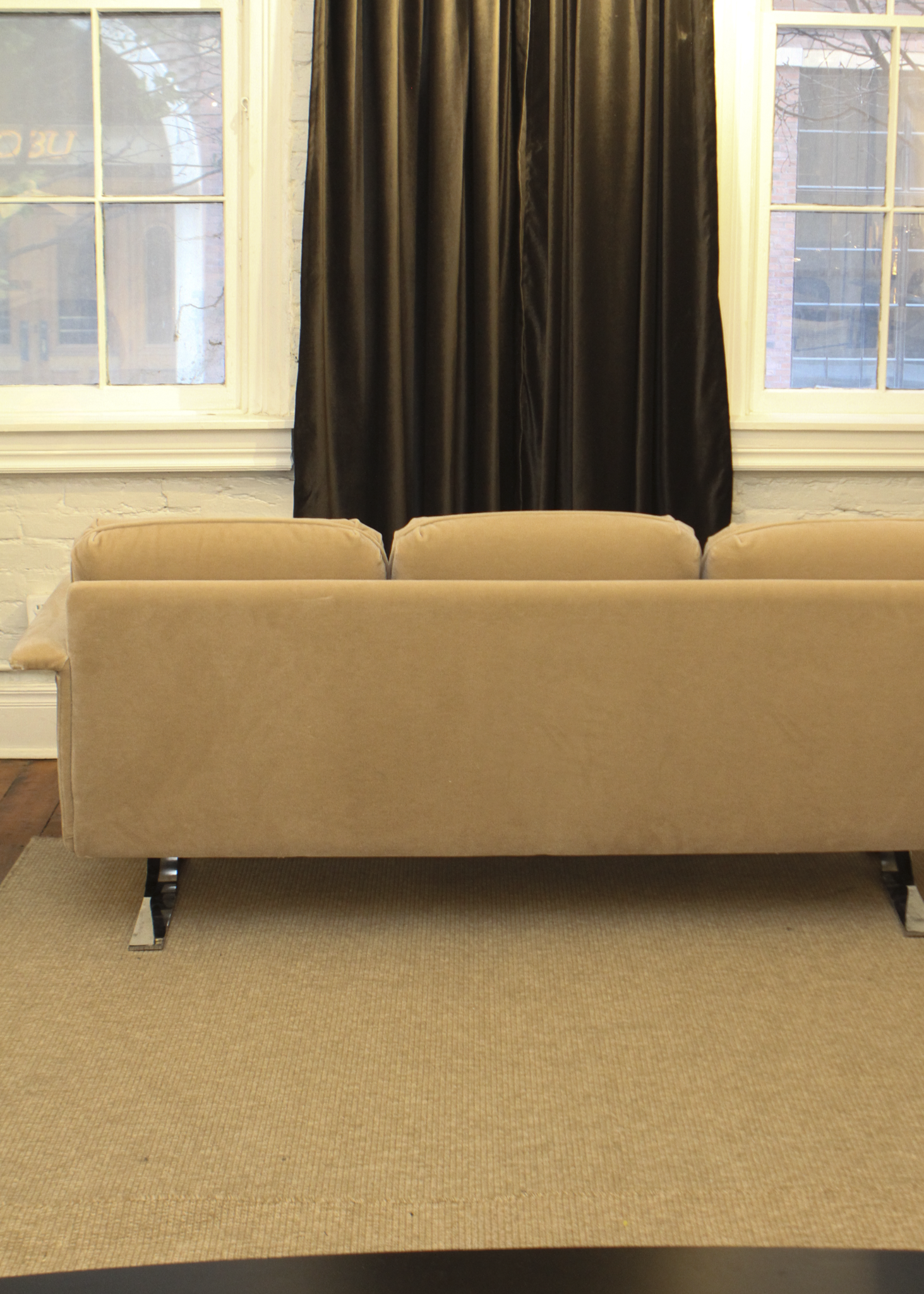 Vintage Velvet Three Seat Sofa