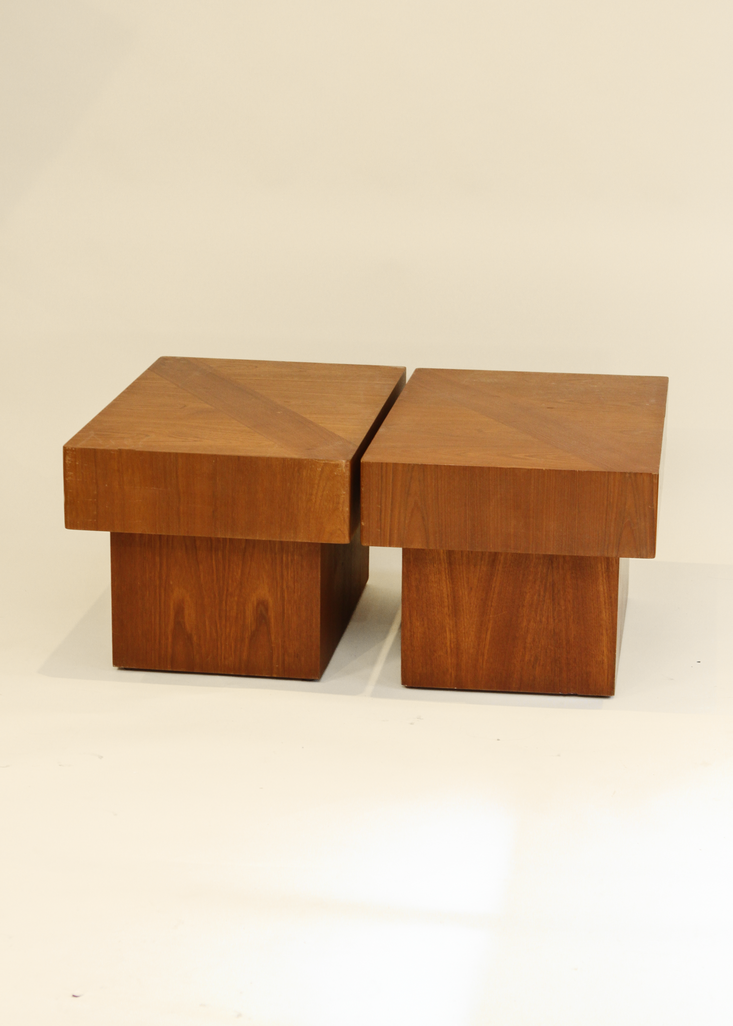 (2) Teak Side Tables