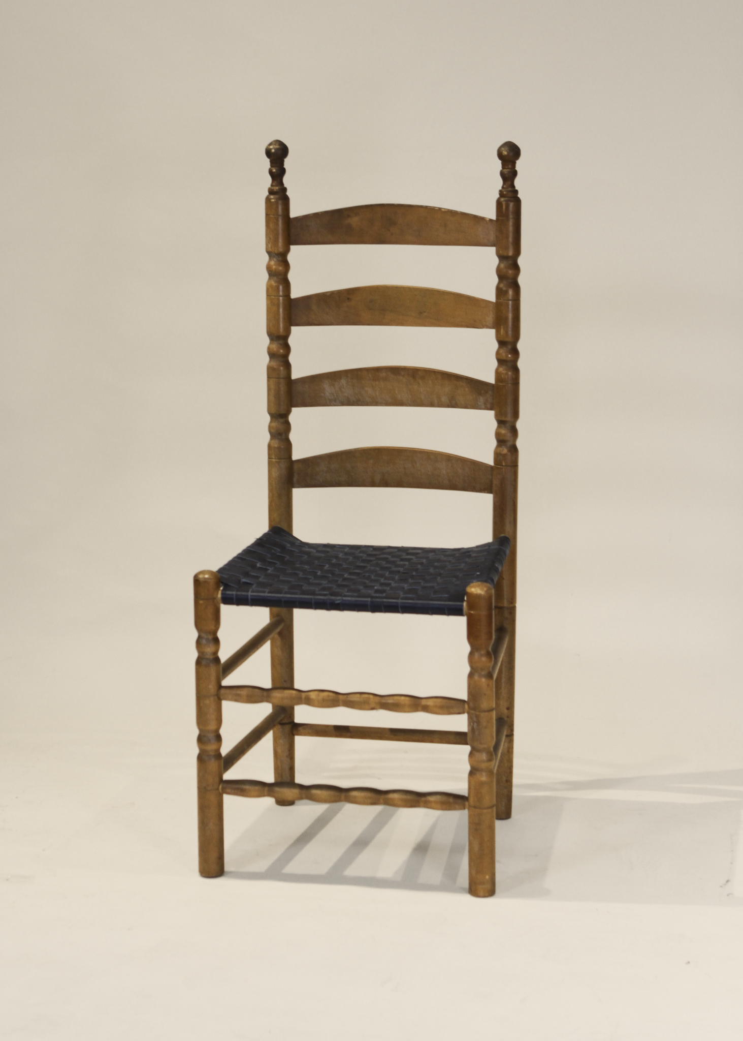 (4) Leather Weaved Ladderback Chairs