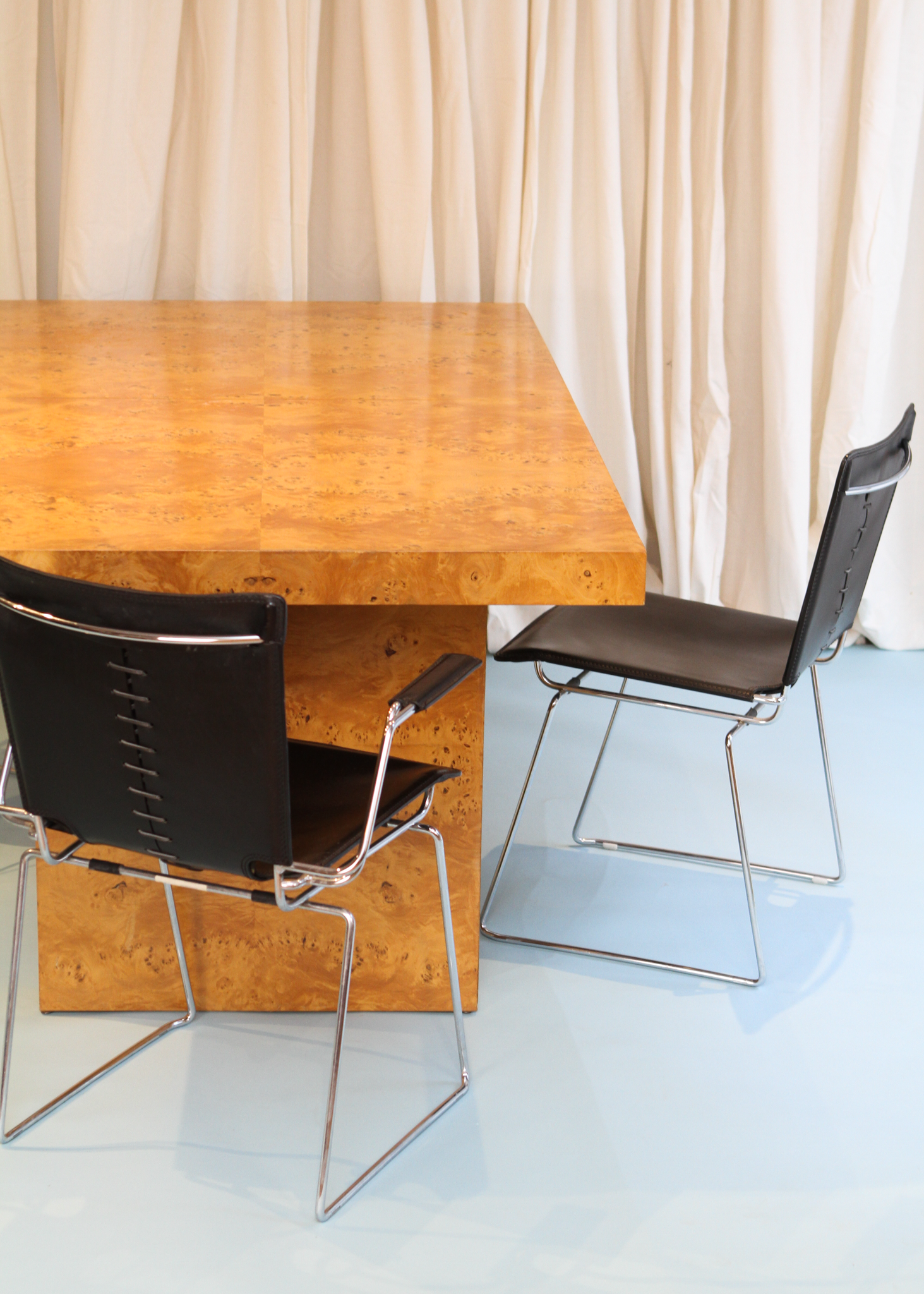 Burlwood Veneer Dining Table