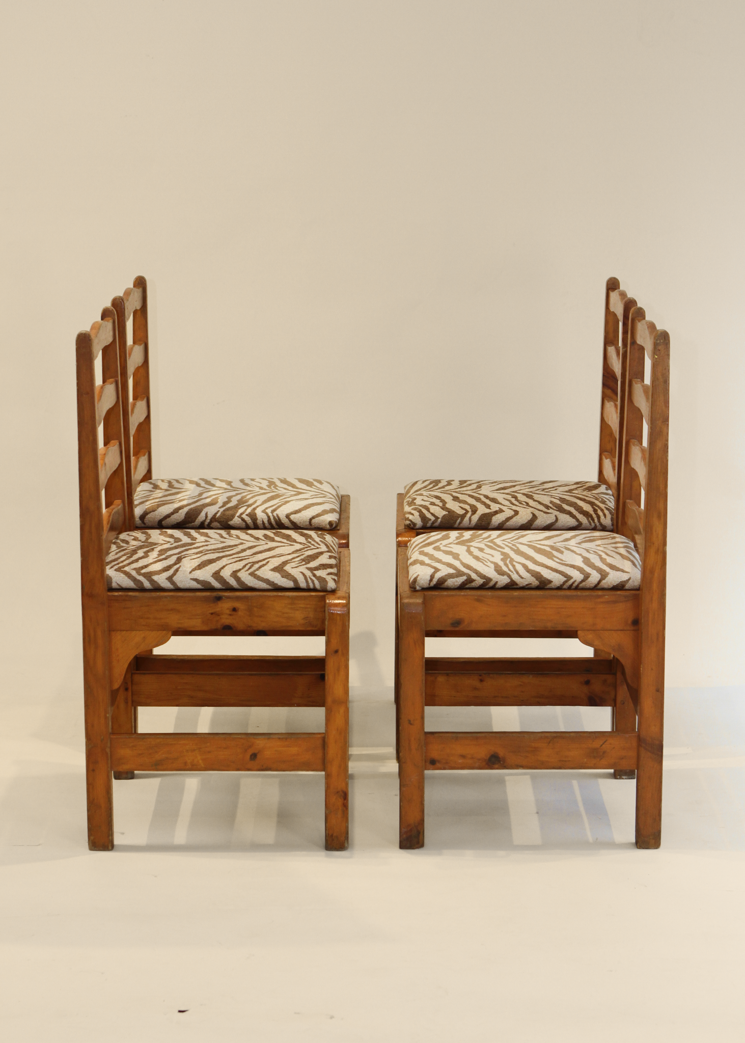 (4) Upholstered Antique Chairs
