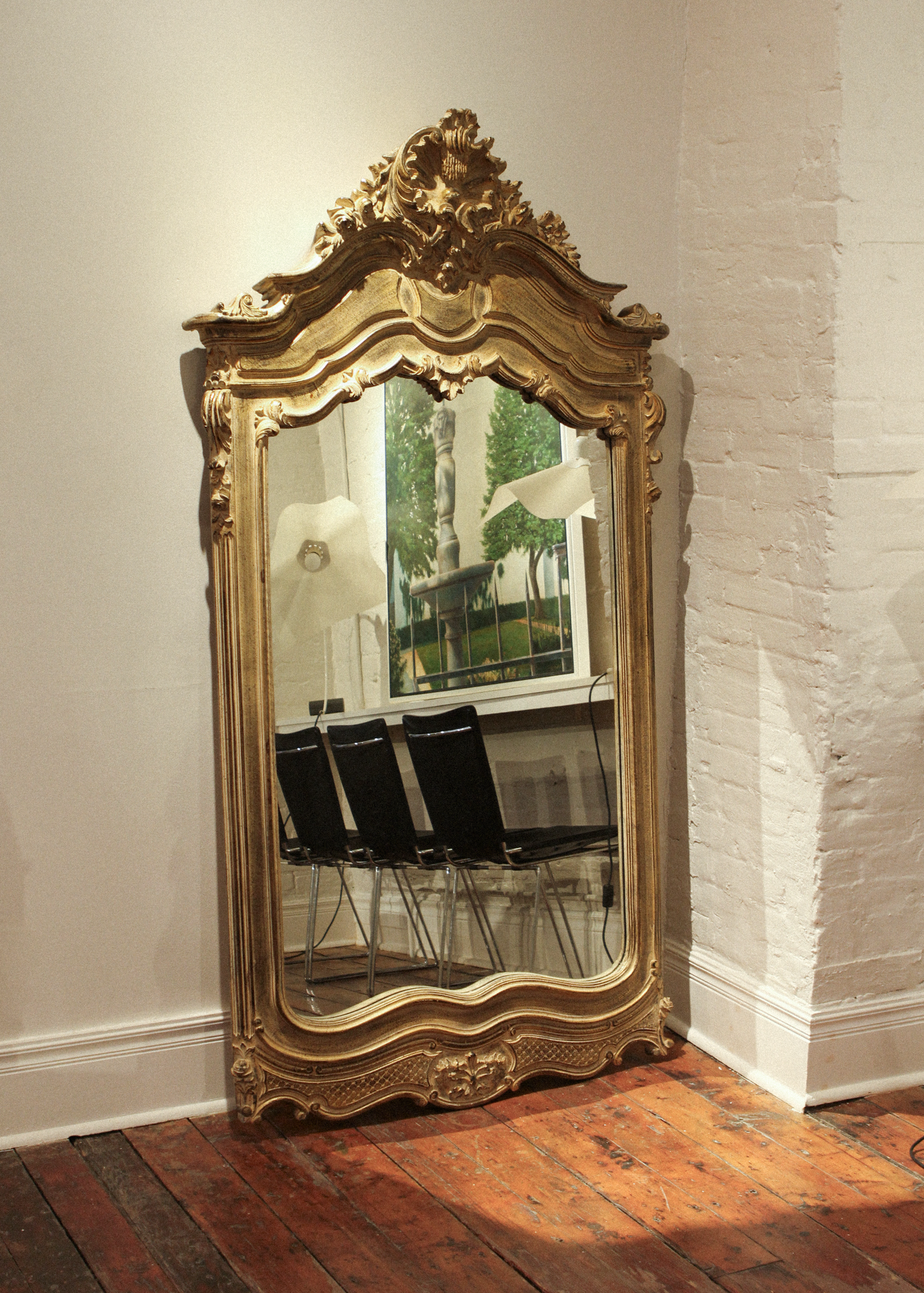 Vintage Ornate Floor Mirror