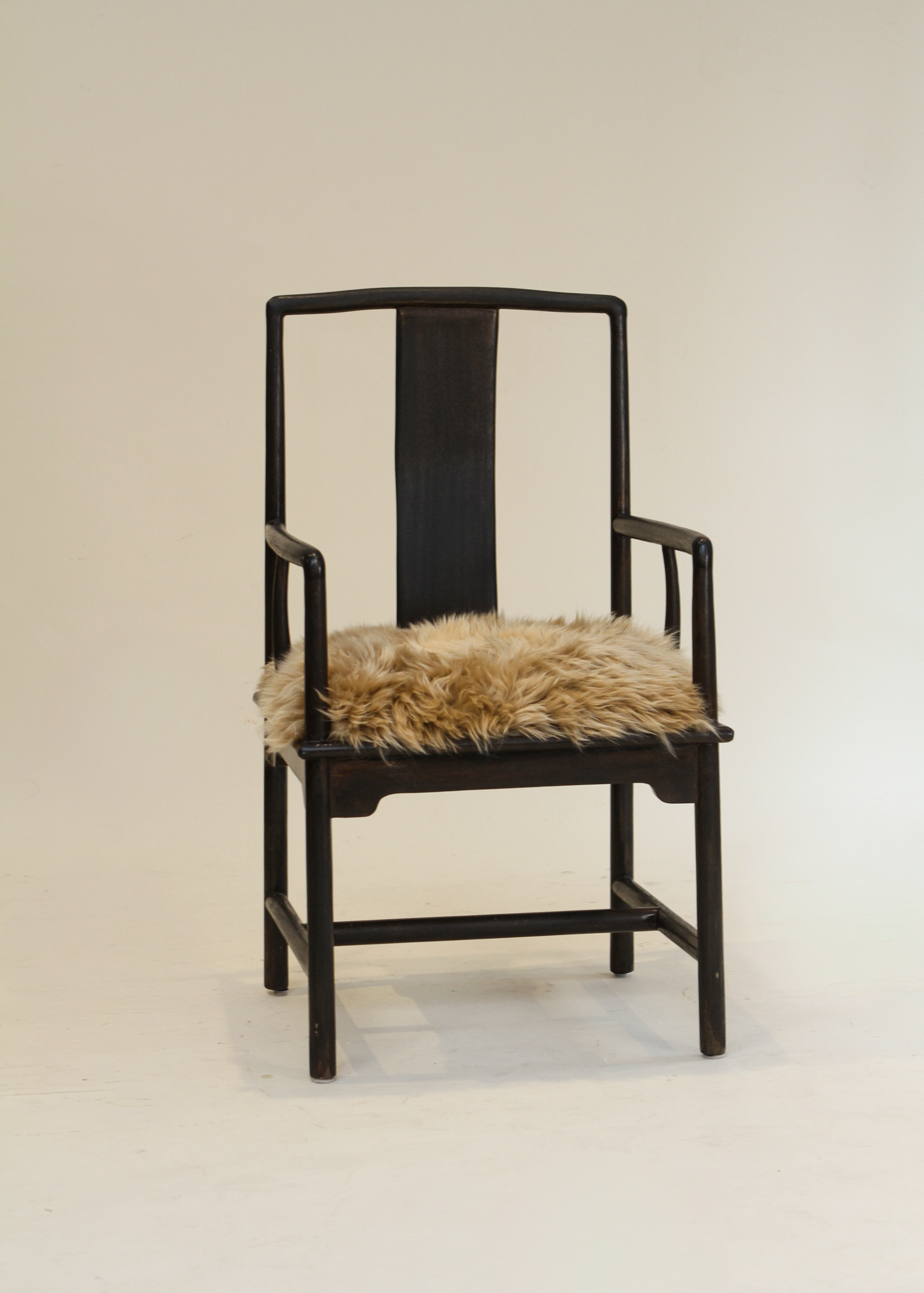 (2) Sheepskin Bentwood Dining Chairs