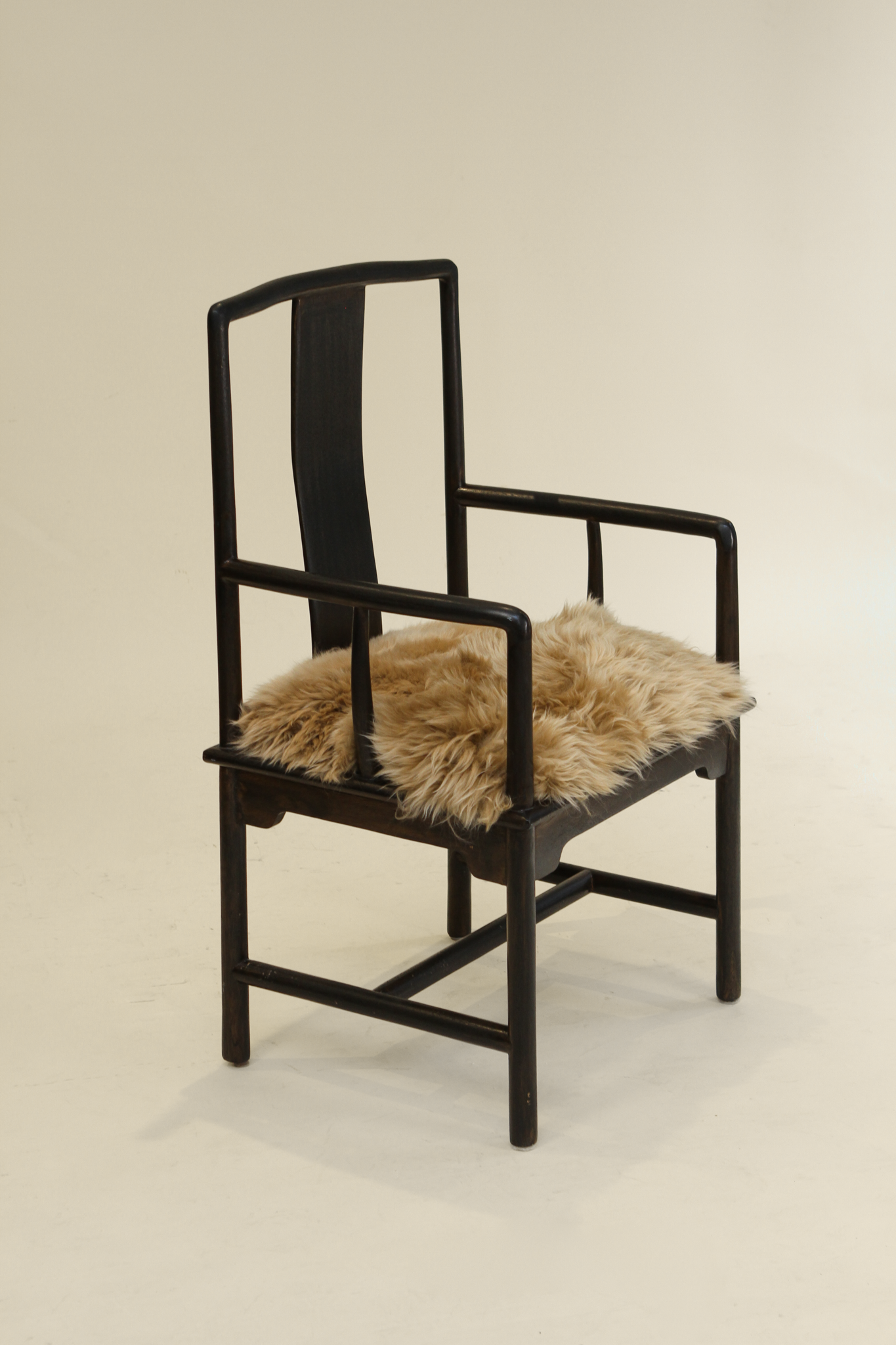 (2) Sheepskin Bentwood Dining Chairs