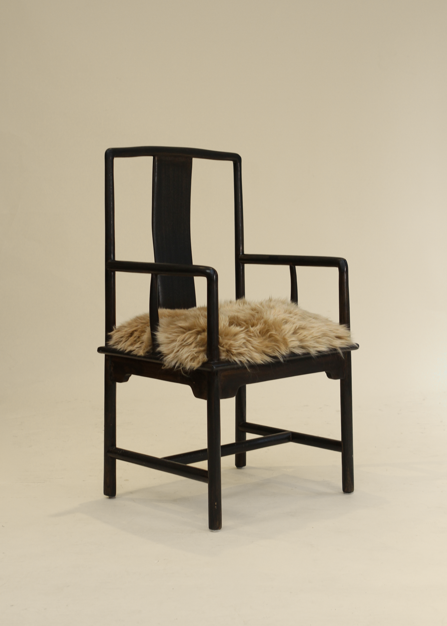 (2) Sheepskin Bentwood Dining Chairs