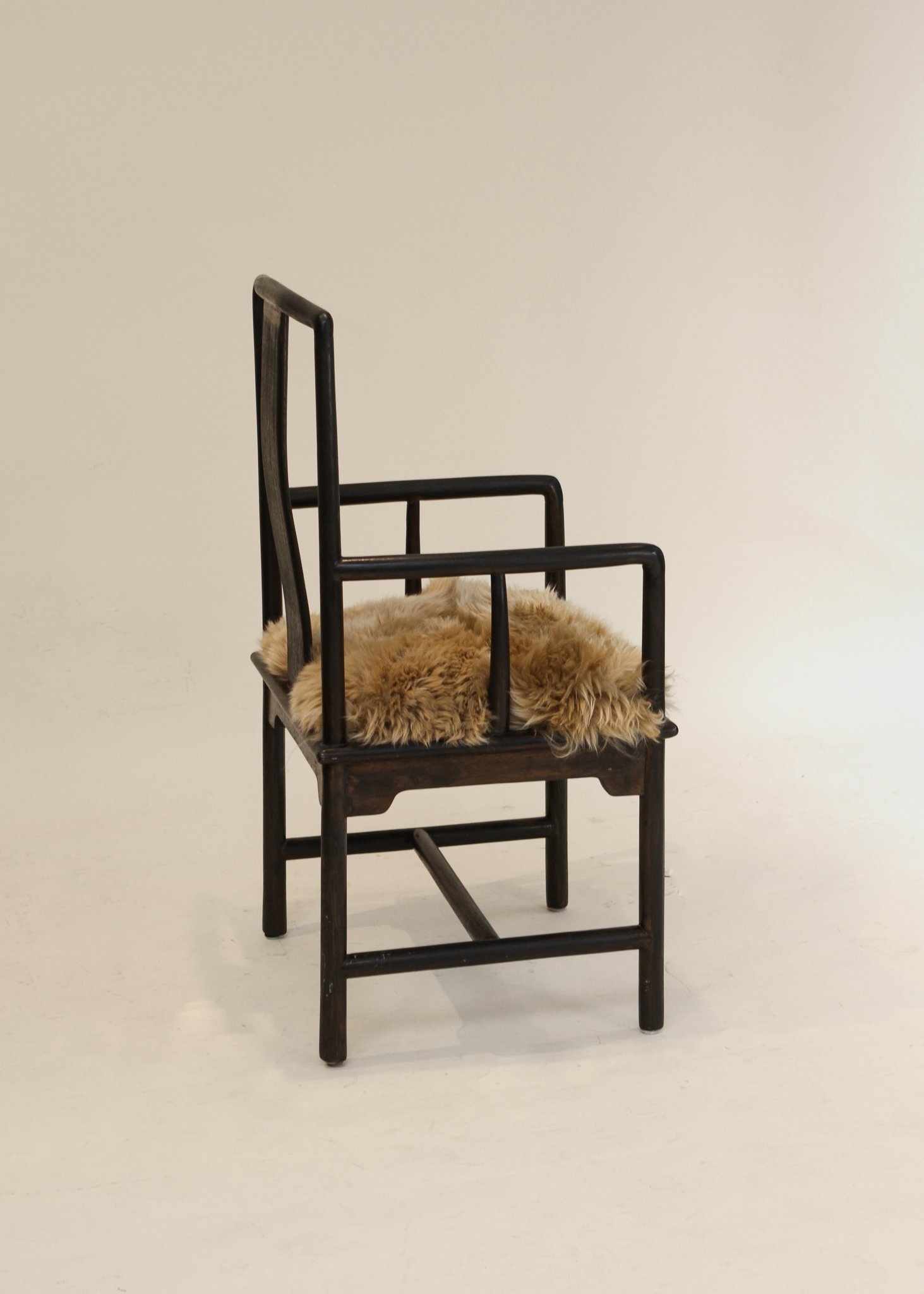 (2) Sheepskin Bentwood Dining Chairs