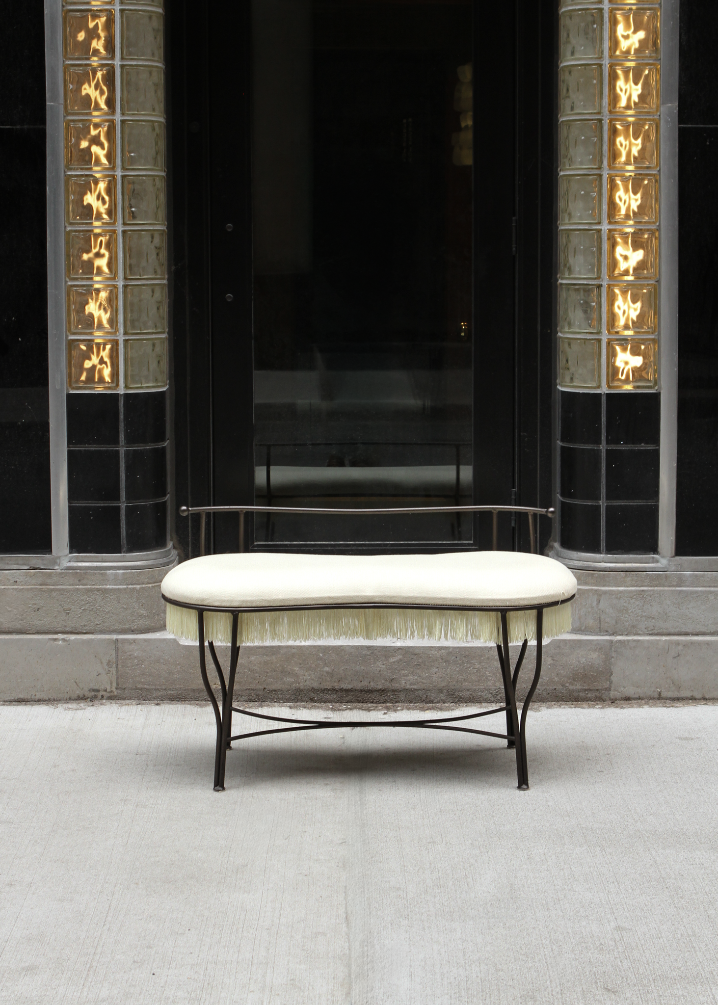 Wrought Iron Fringe Bench