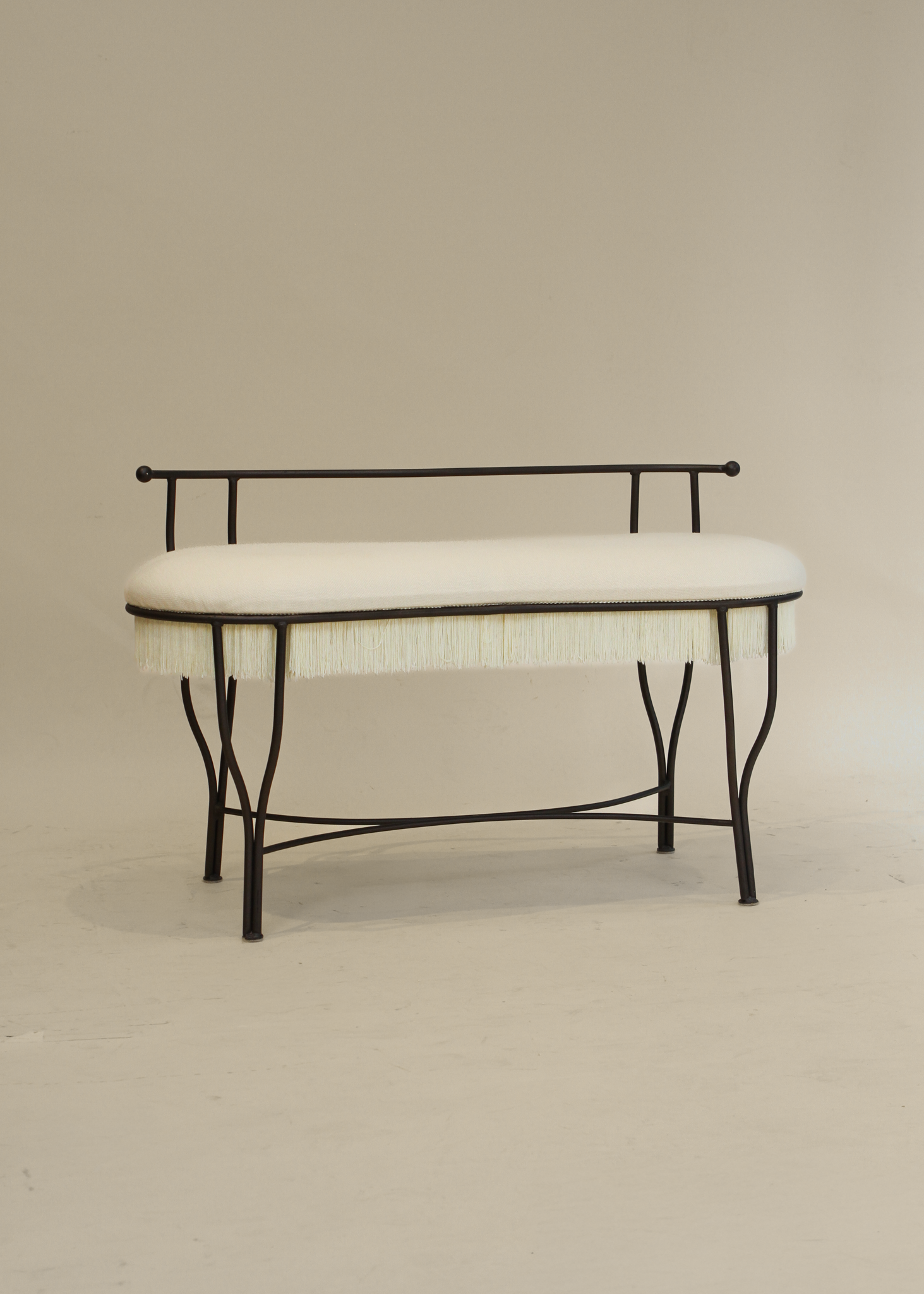 Wrought Iron Fringe Bench