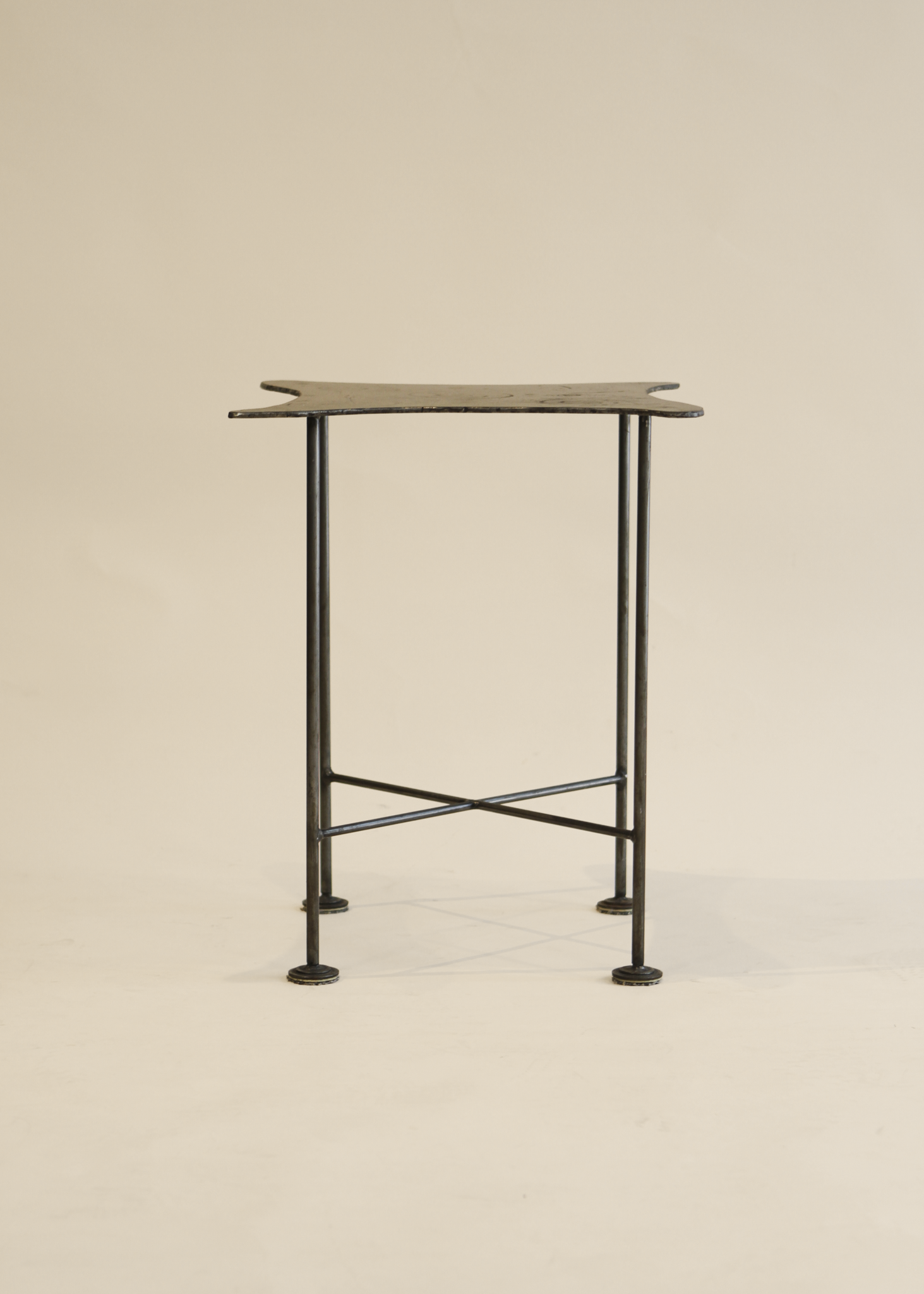 Organic Shaped Steel Side Table