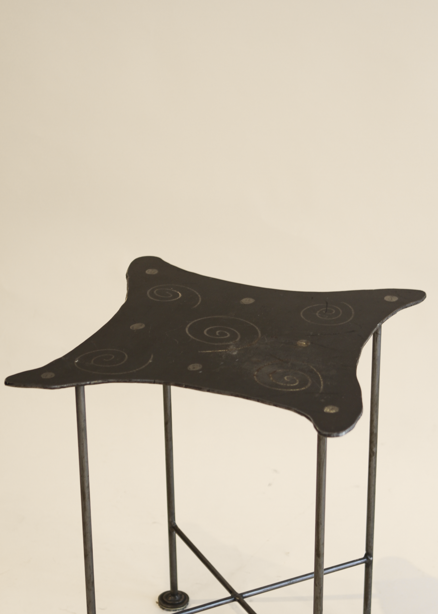 Organic Shaped Steel Side Table