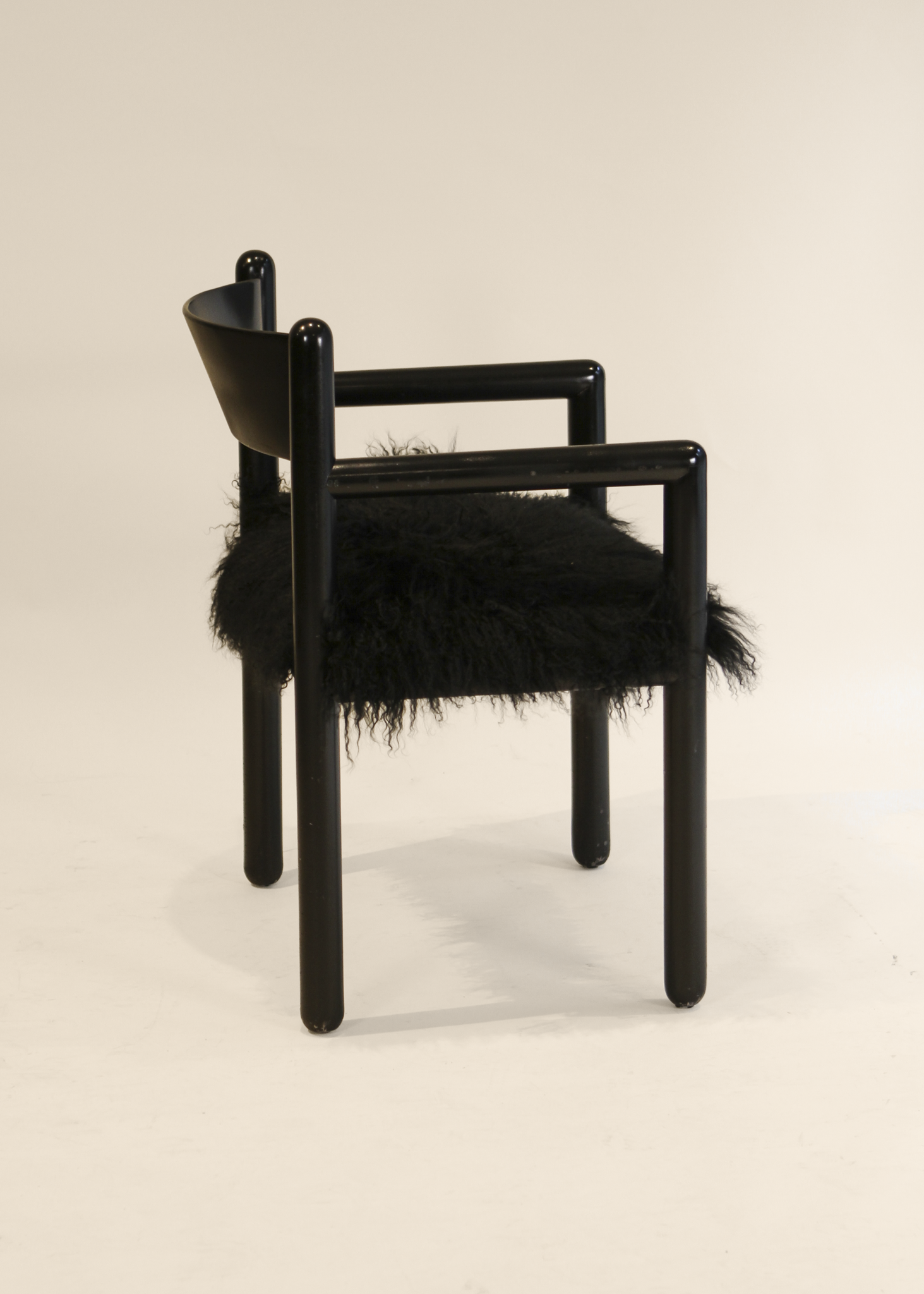 (4) Mongolian Sheepskin Armchairs