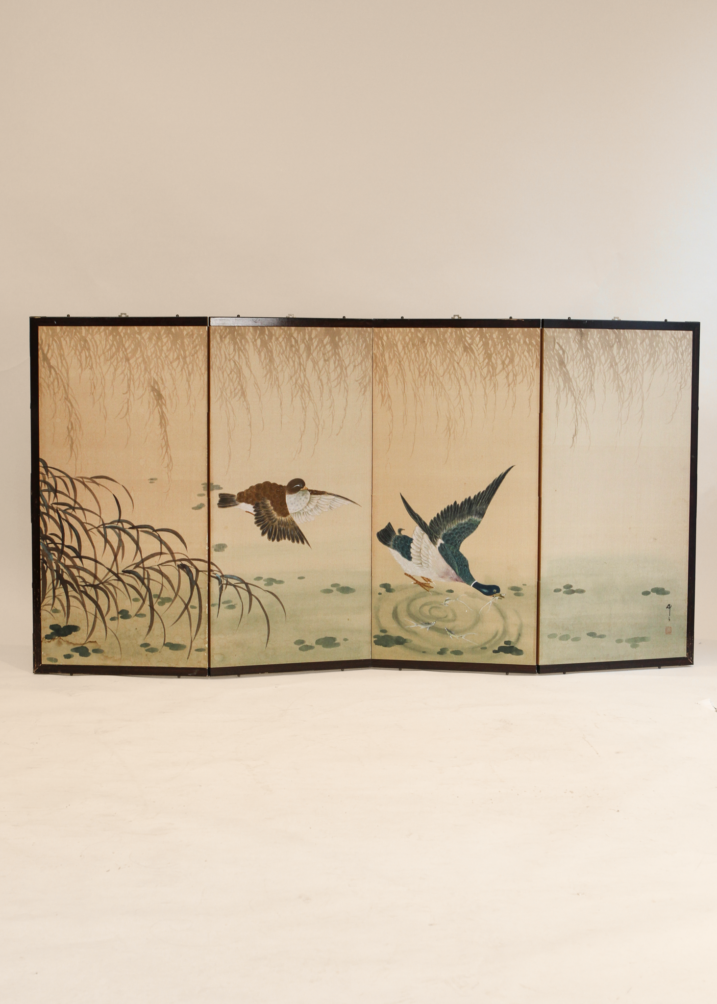 Japanese Byobu Silk Screen