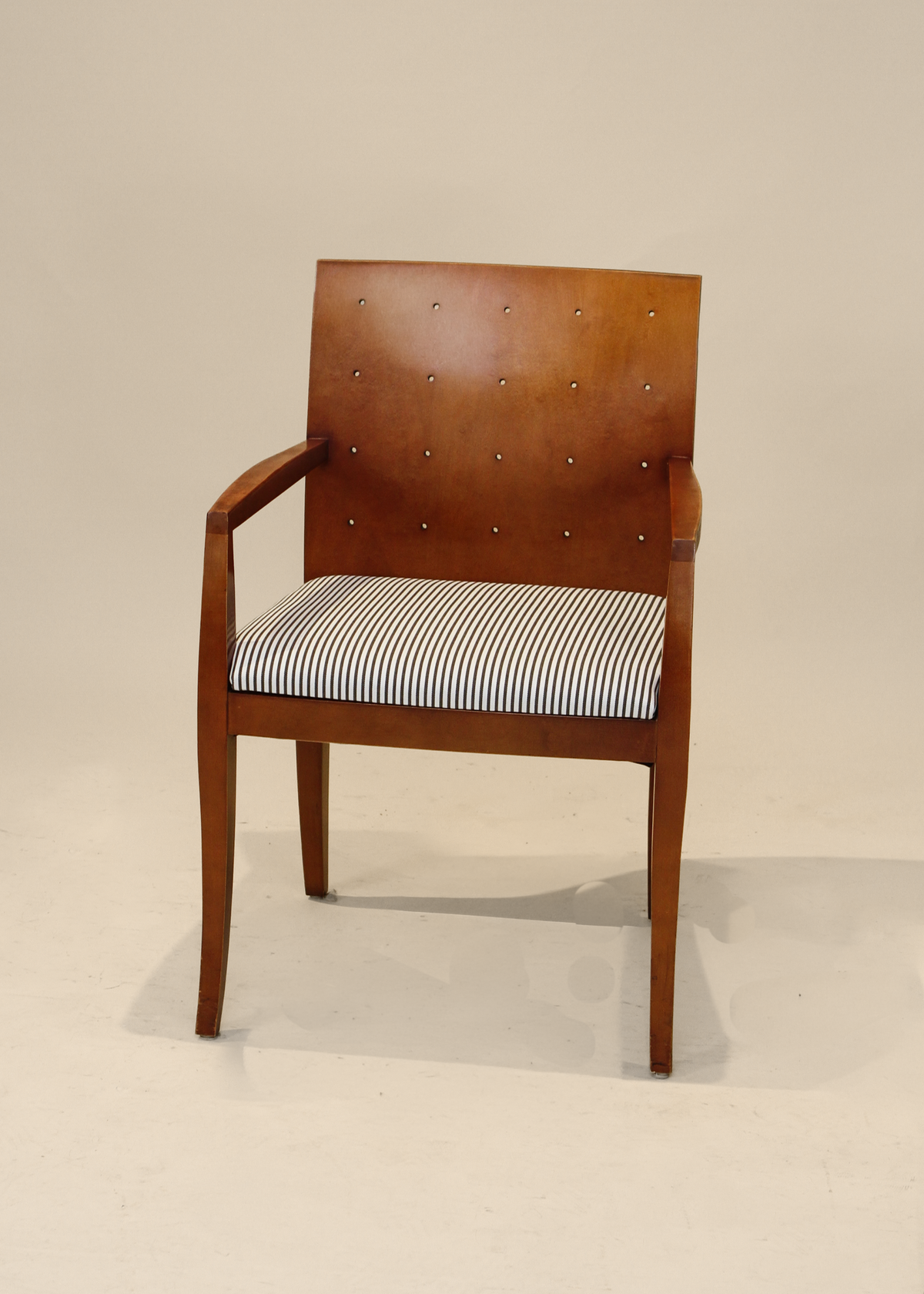 (4) Striped Armchairs