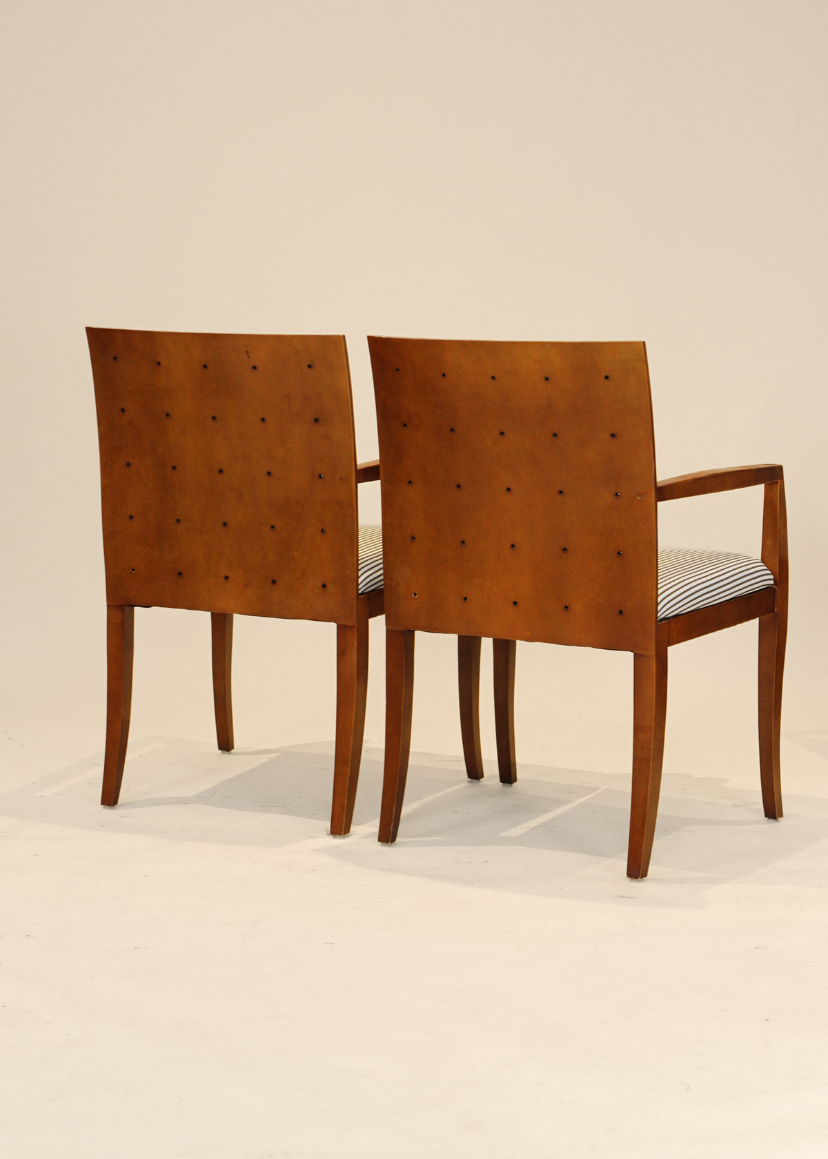 (4) Striped Armchairs