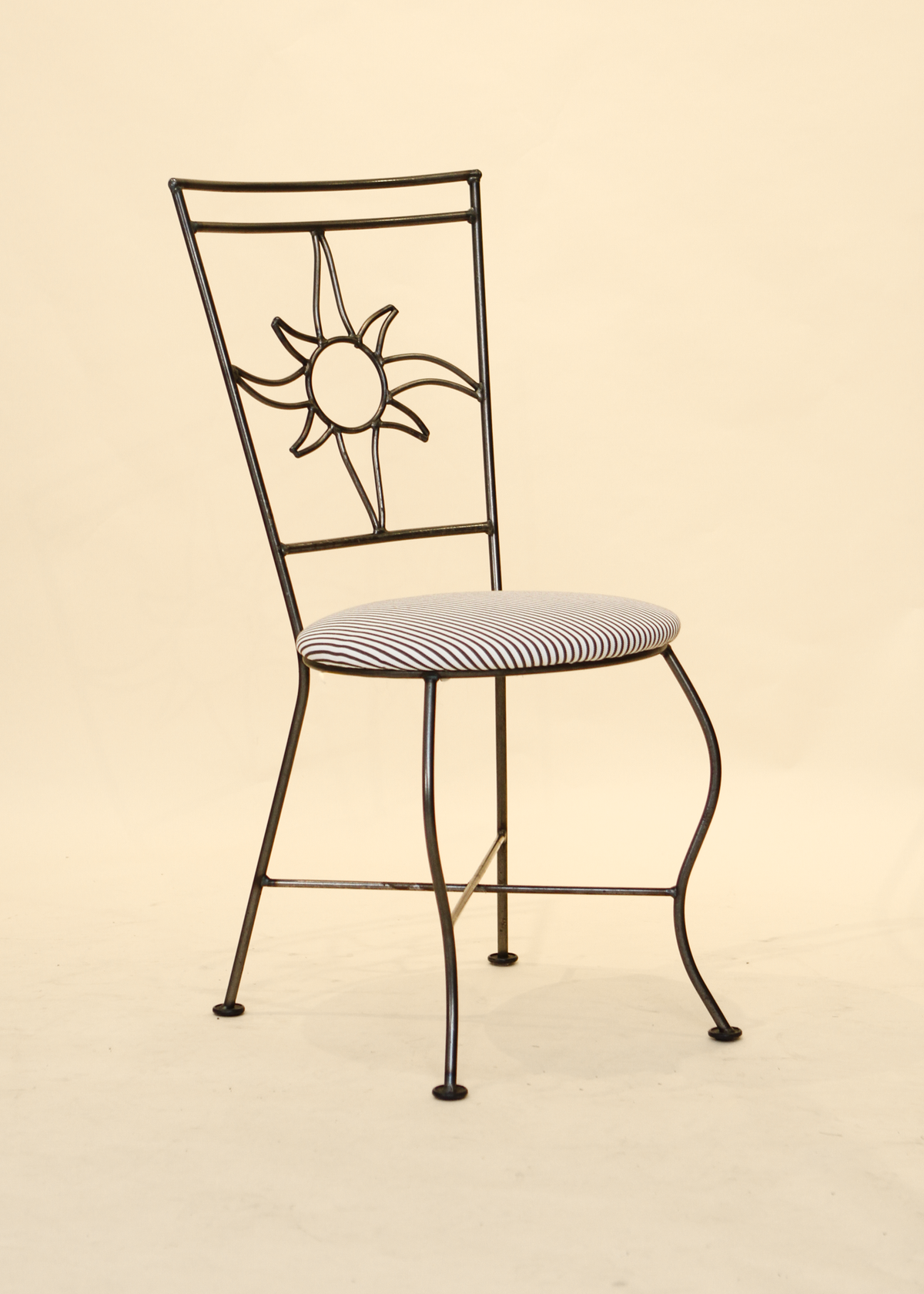 (4) Wrought Iron Star Chairs