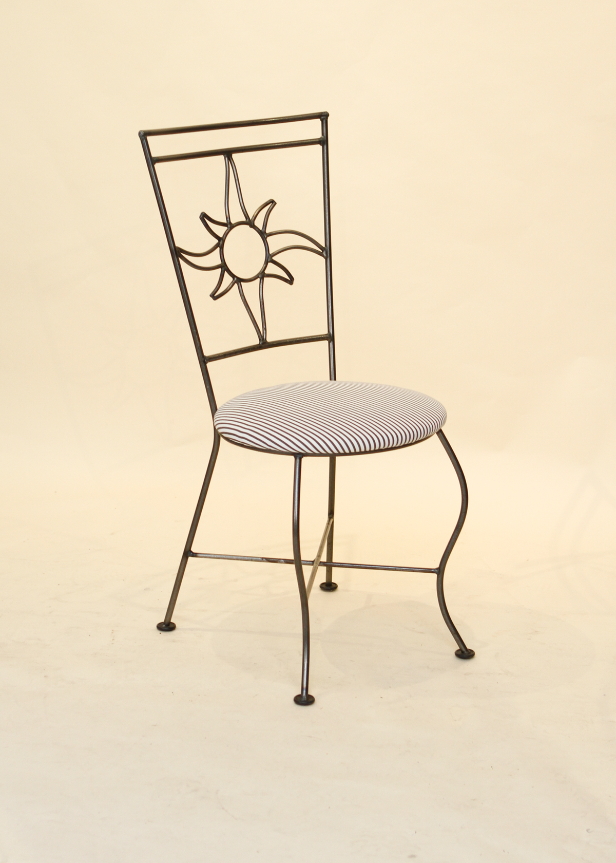 (4) Wrought Iron Star Chairs