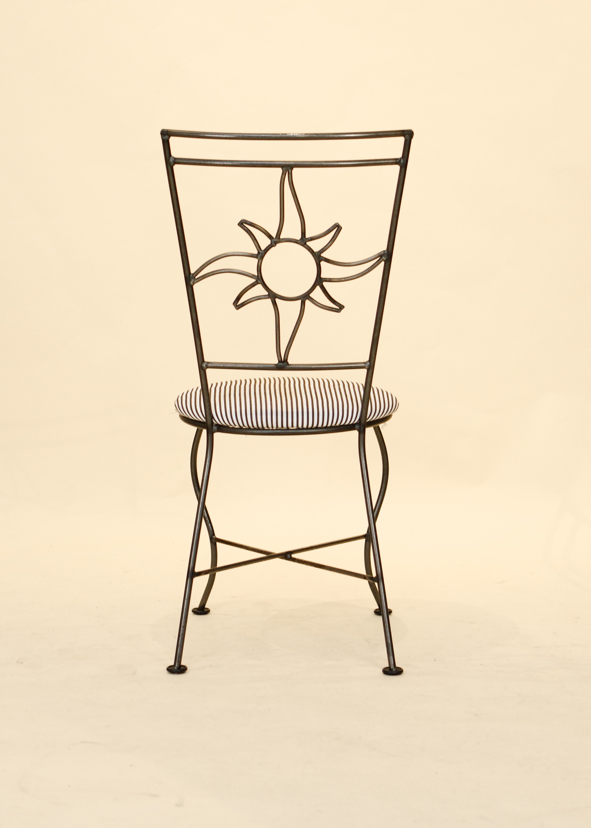 (4) Wrought Iron Star Chairs