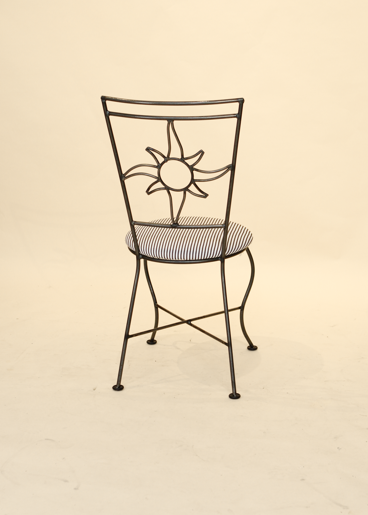 (4) Wrought Iron Star Chairs