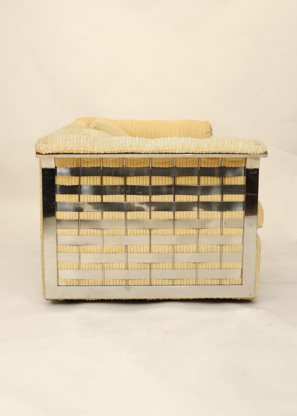 Yellow Corduroy Loveseat
