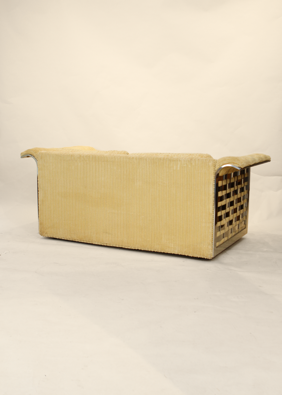 Yellow Corduroy Loveseat