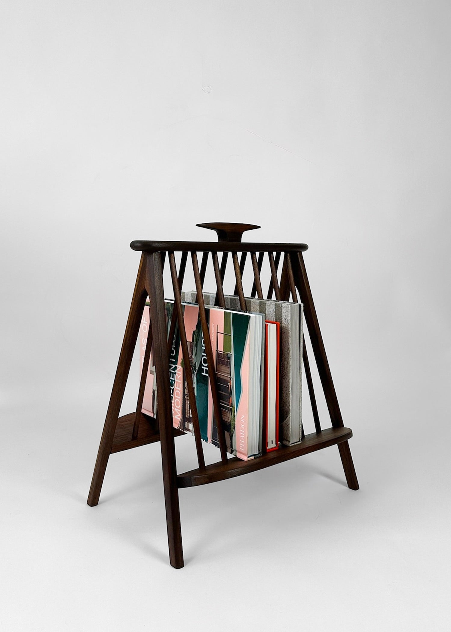 Walnut Magazine Rack - Arthur Umanoff for Washington Woodcraft